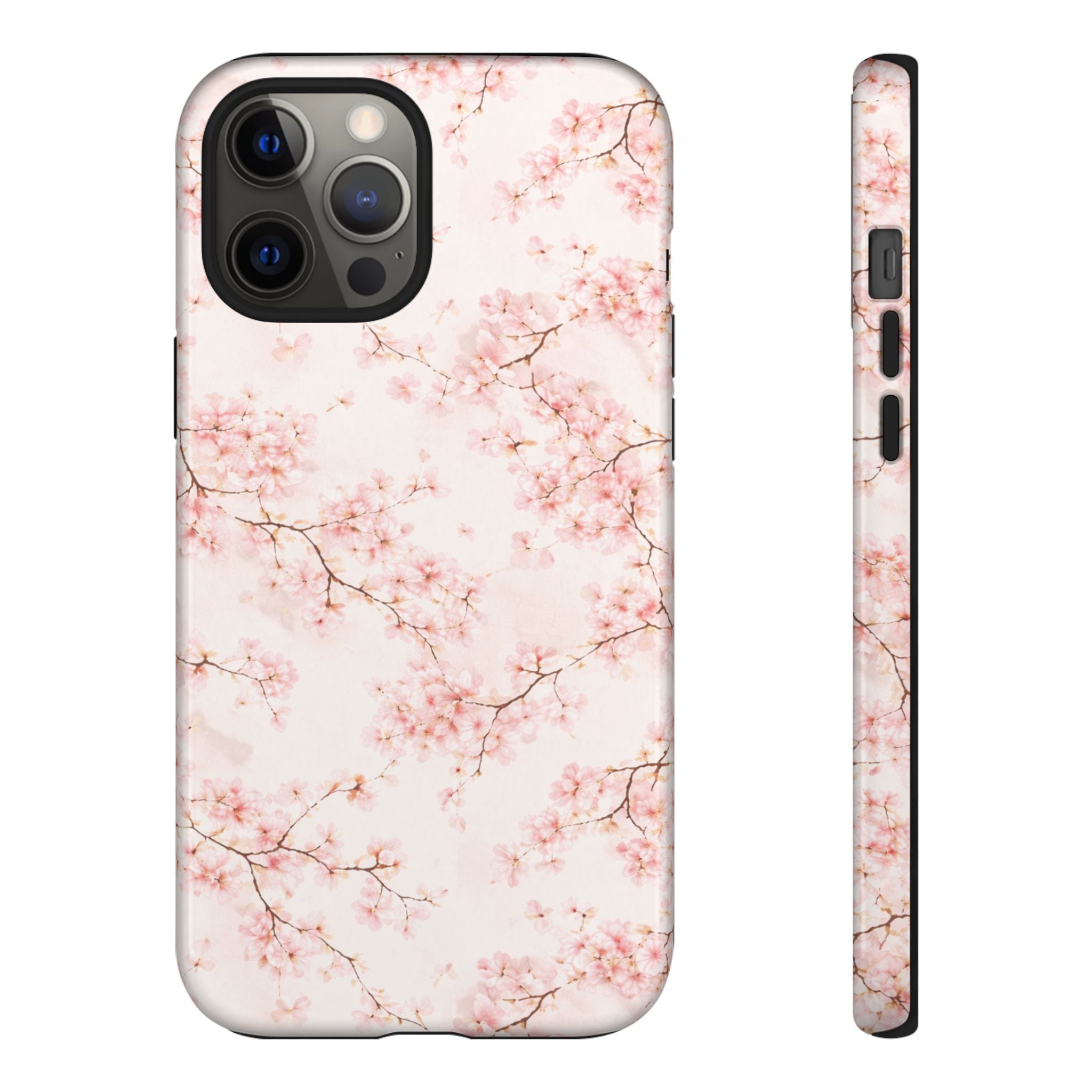 Pancake Dreams™ Cherry Blossom Tough Phone Case — Pink Floral Protective iPhone Cover