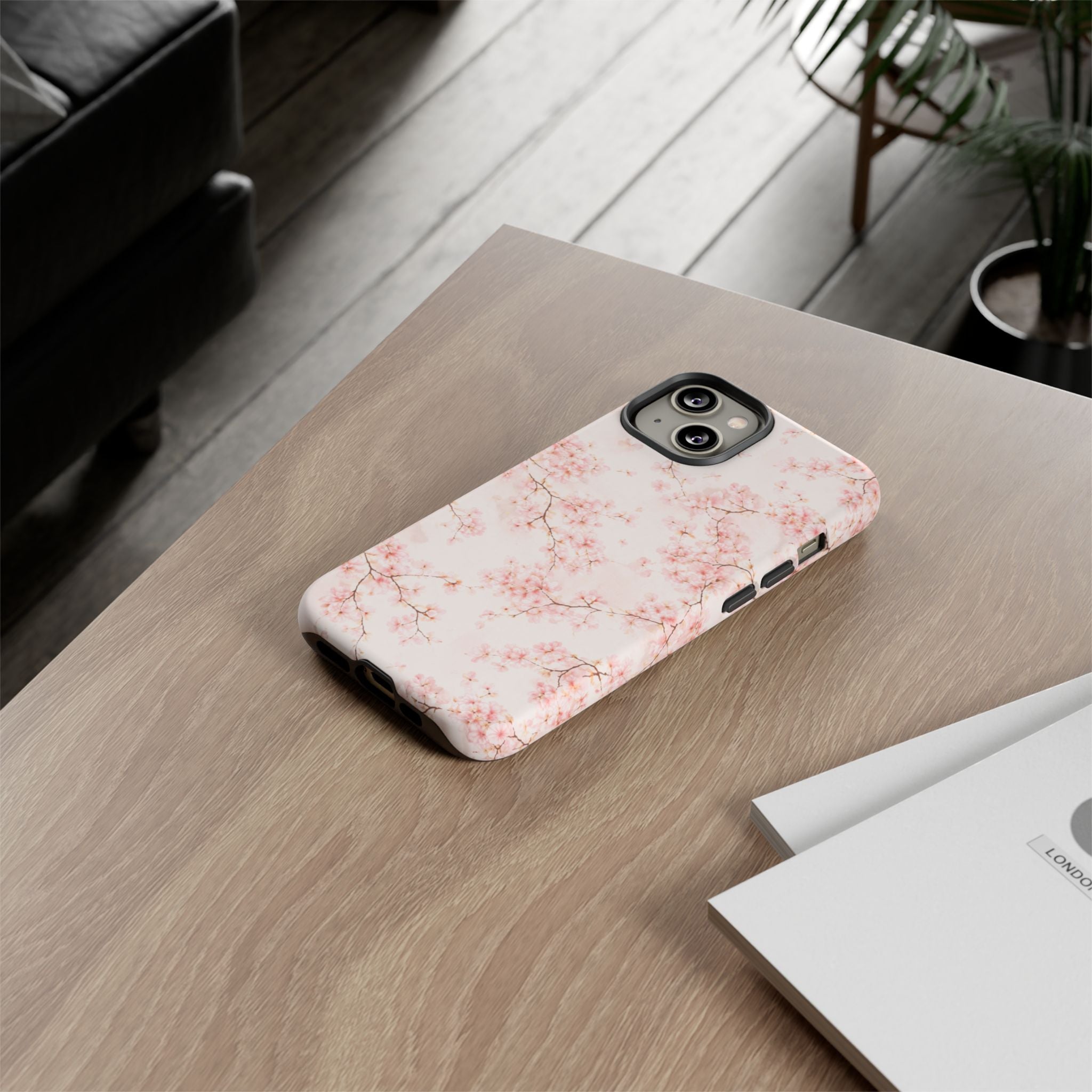 Pancake Dreams™ Cherry Blossom Tough Phone Case — Pink Floral Protective iPhone Cover