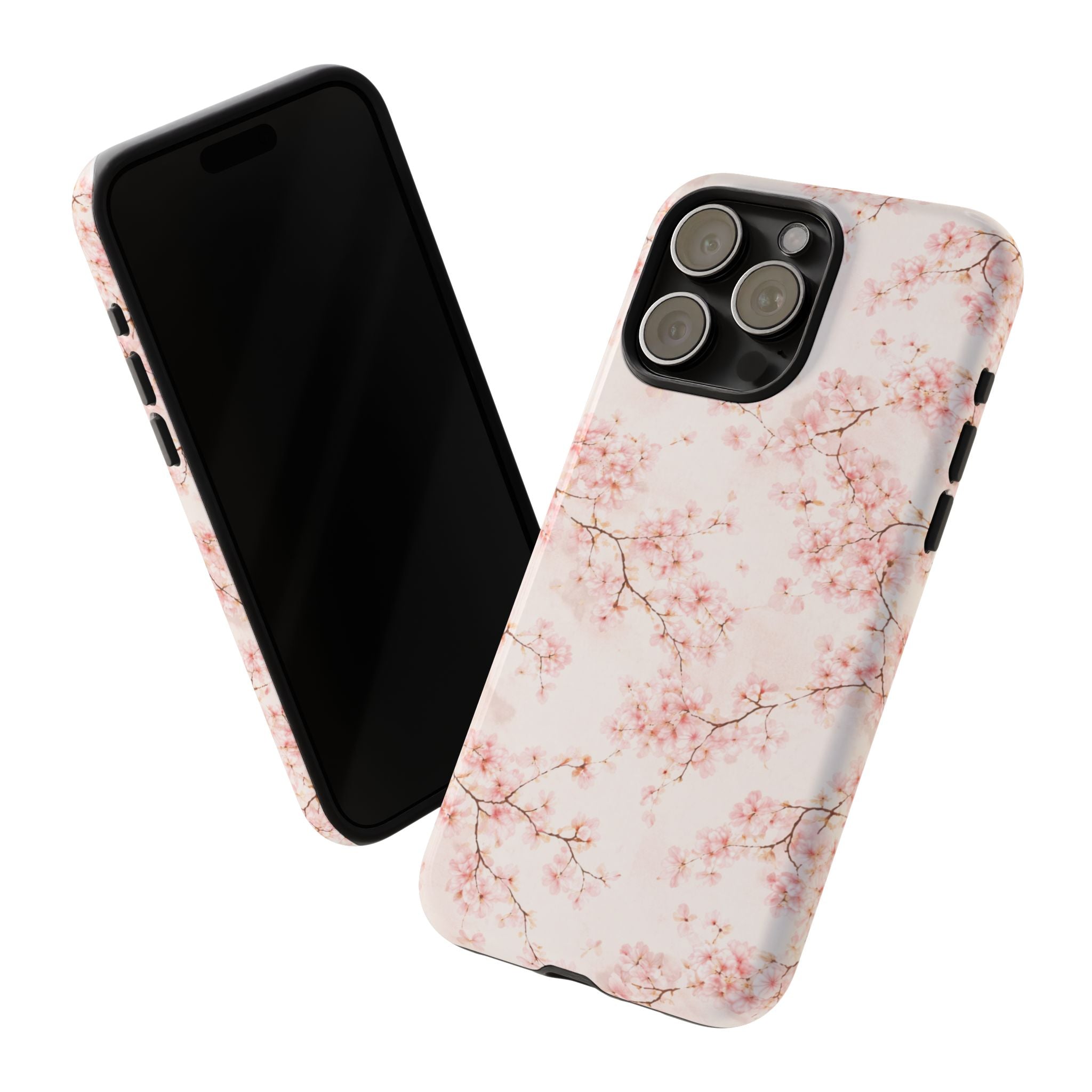 Pancake Dreams™ Cherry Blossom Tough Phone Case — Pink Floral Protective iPhone Cover