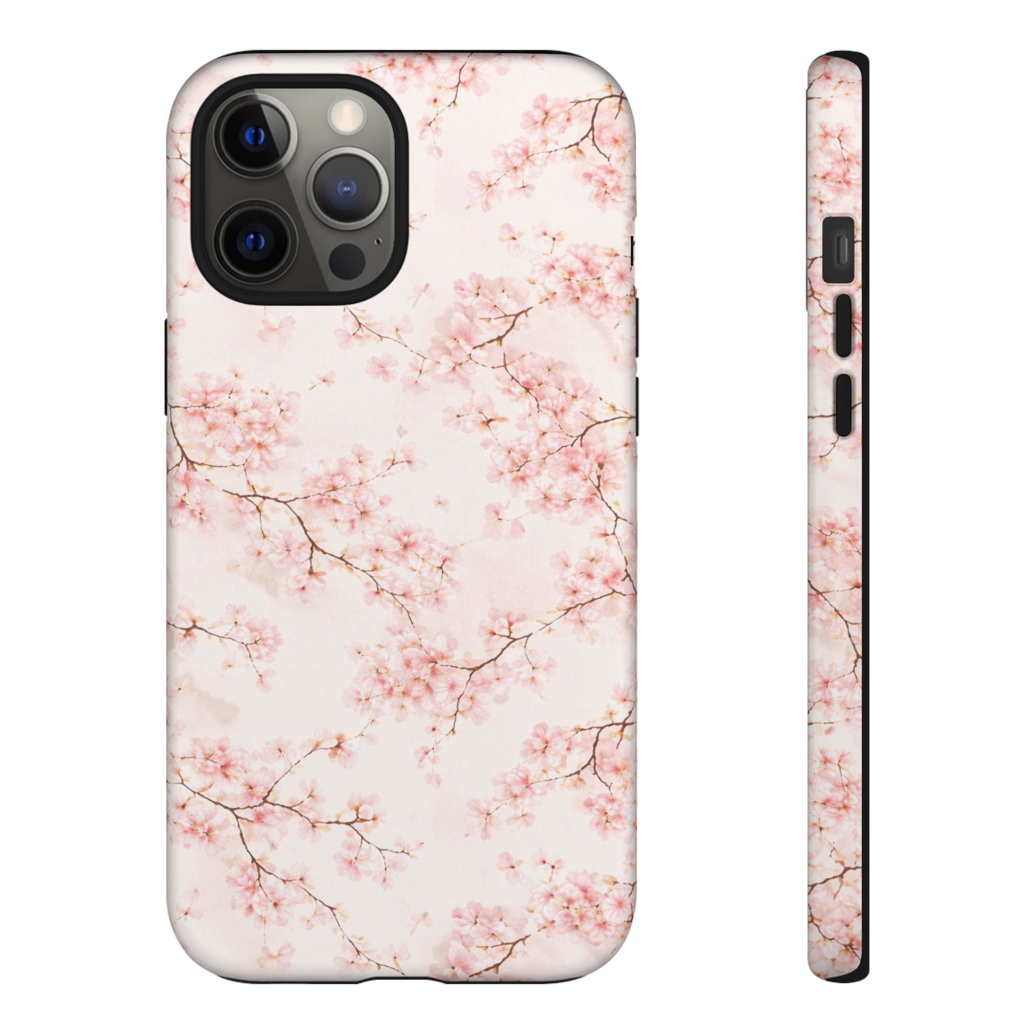 Pancake Dreams™ Cherry Blossom Tough Phone Case — Pink Floral Protective iPhone Cover