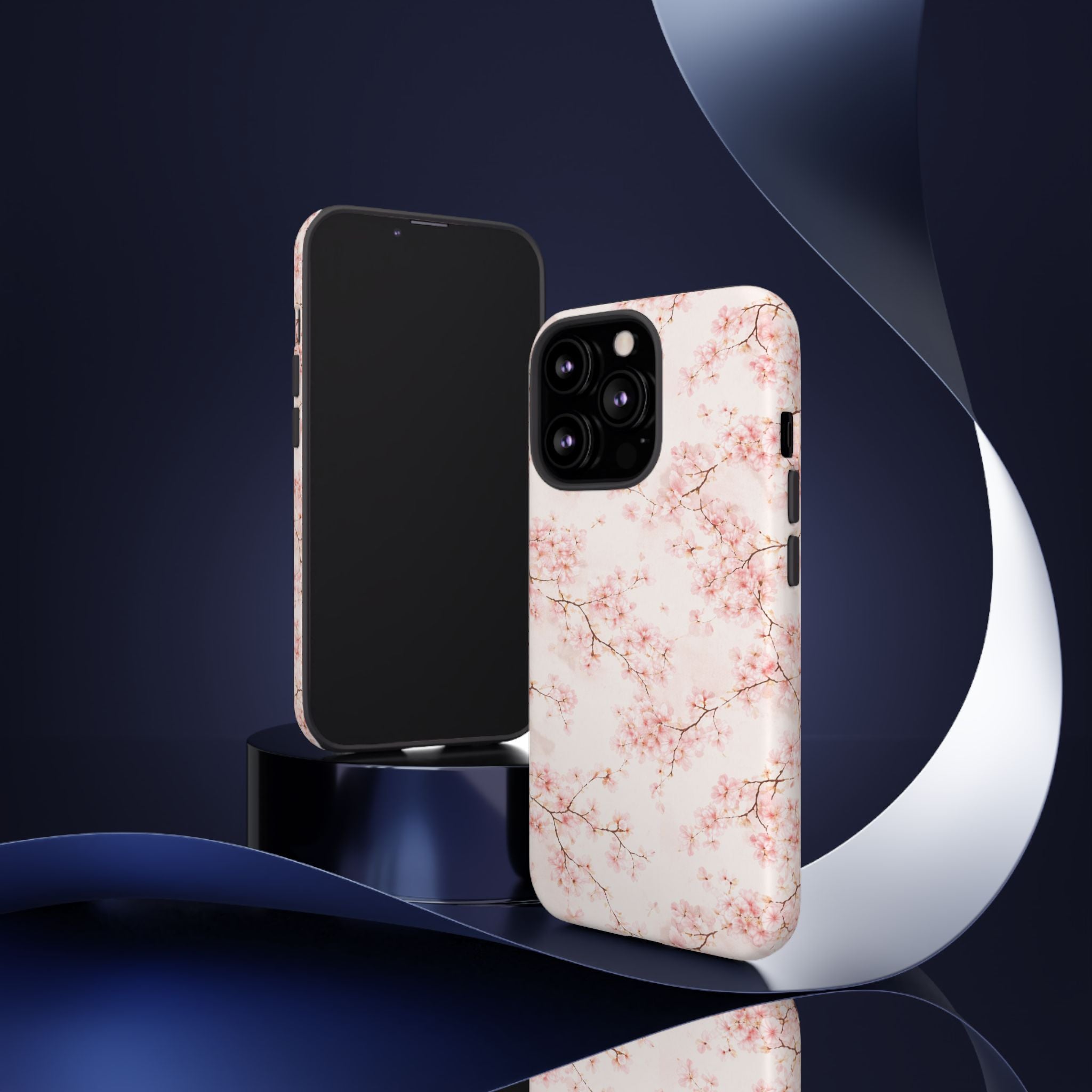 Pancake Dreams™ Cherry Blossom Tough Phone Case — Pink Floral Protective iPhone Cover
