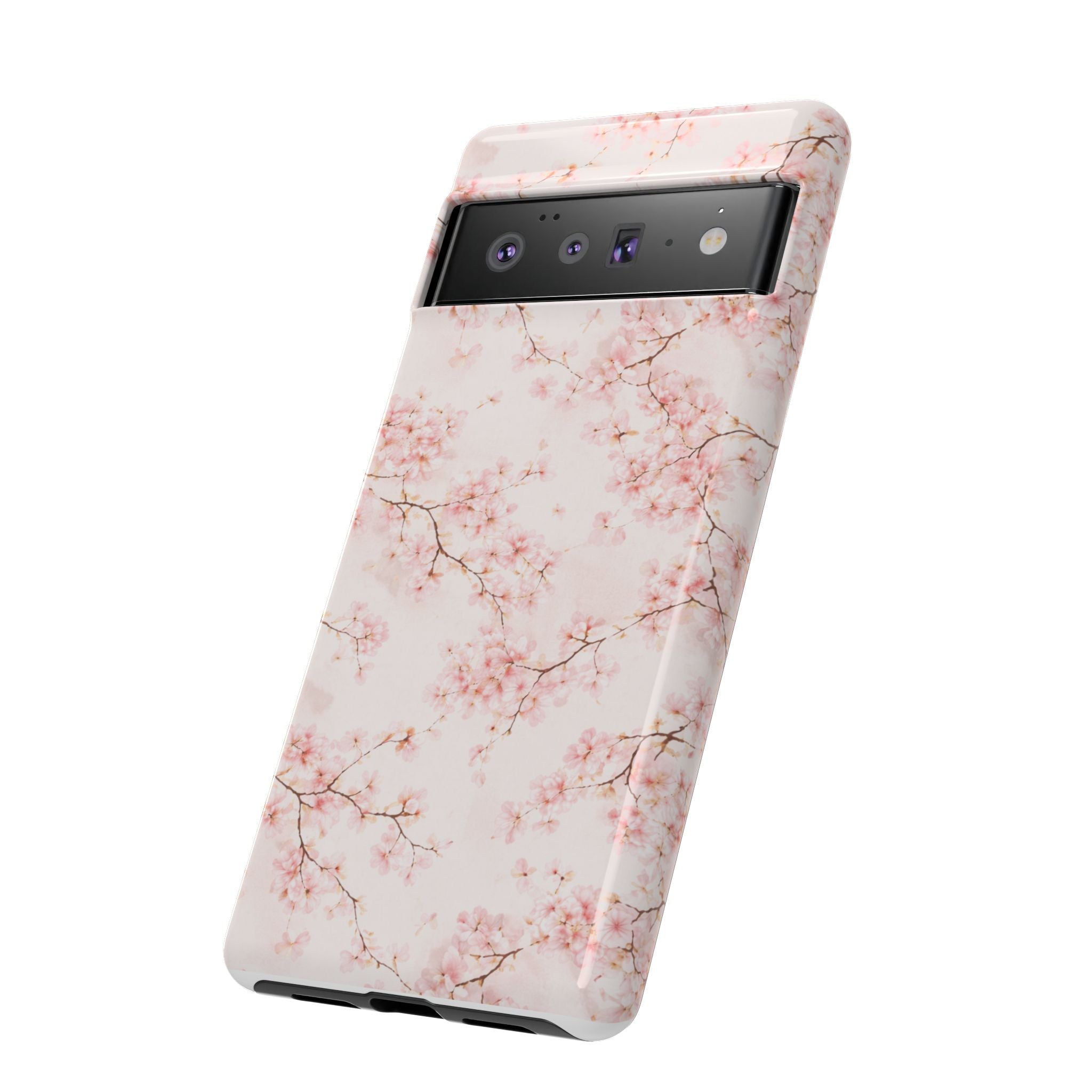 Pancake Dreams™ Cherry Blossom Tough Phone Case — Pink Floral Protective iPhone Cover