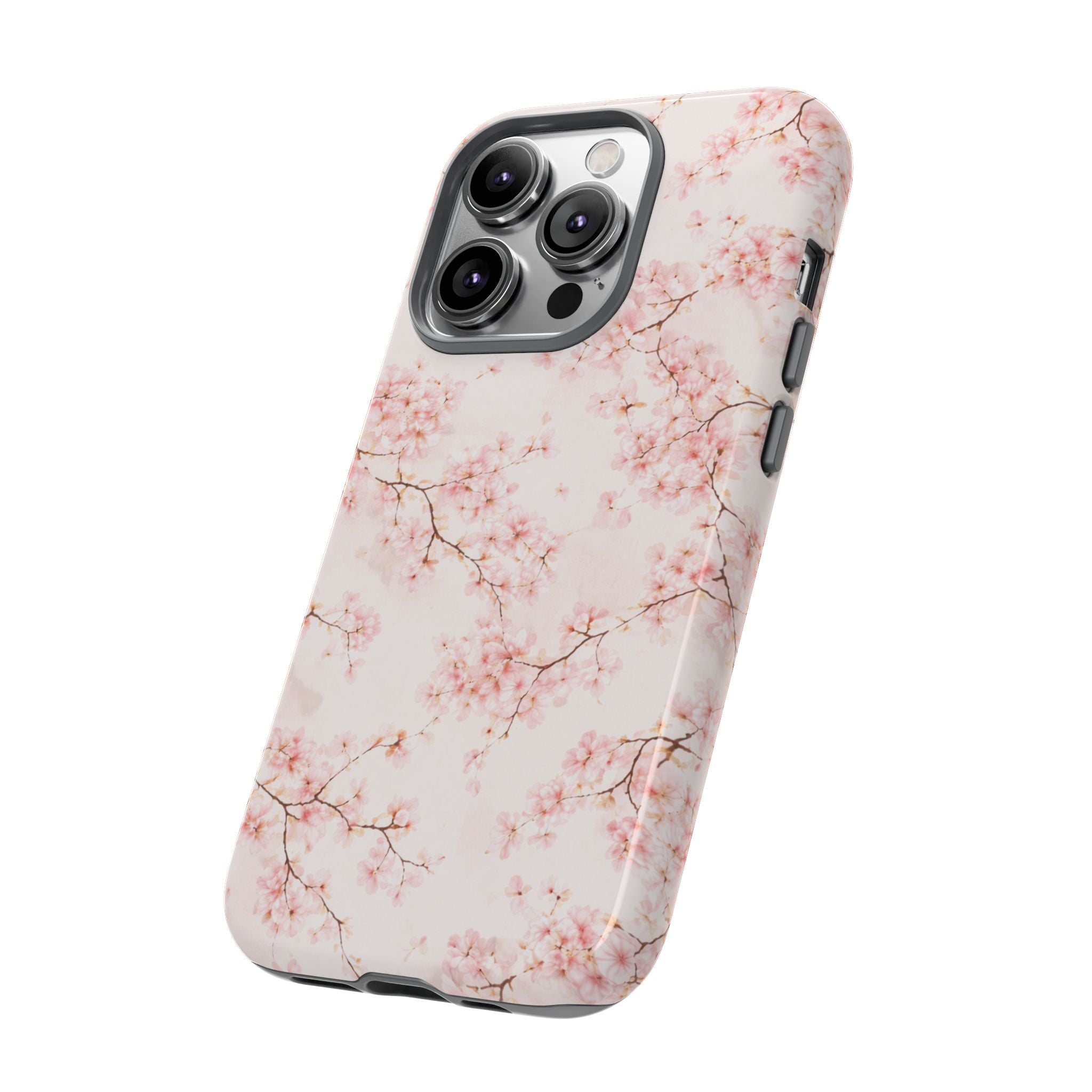 Pancake Dreams™ Cherry Blossom Tough Phone Case — Pink Floral Protective iPhone Cover