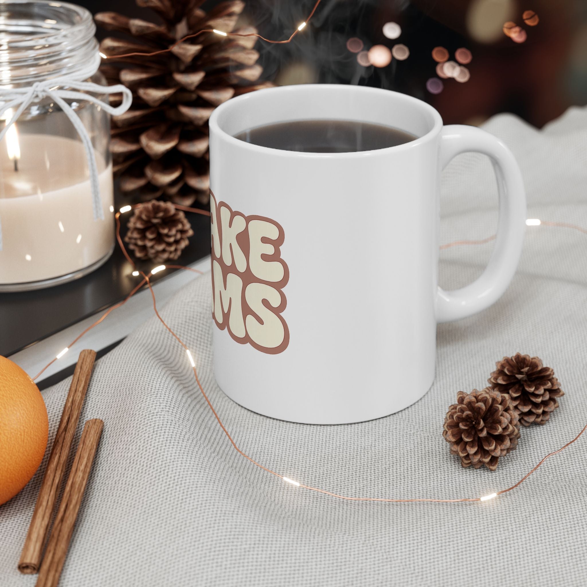 Pancake Dreams Ceramic Mug — Retro Typography Coffee Cup (11oz & 15oz)