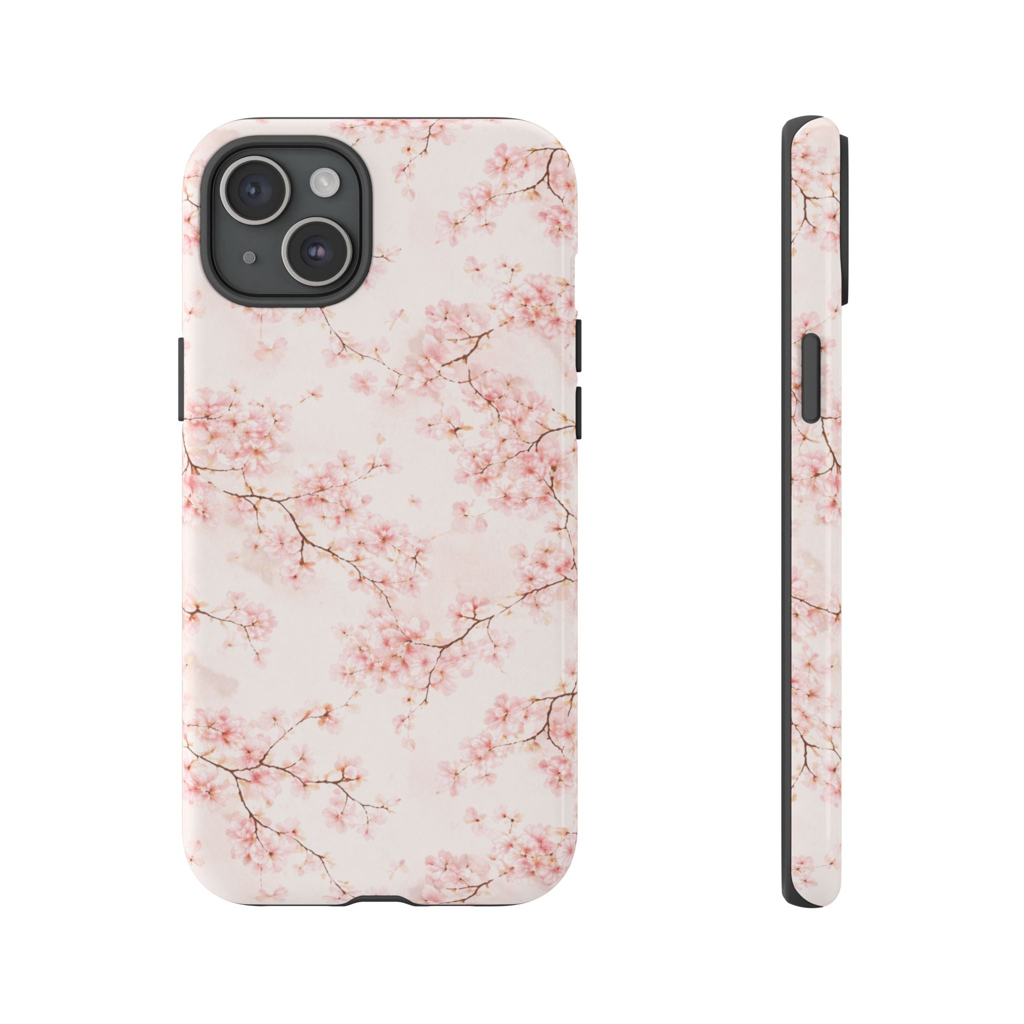 Pancake Dreams™ Cherry Blossom Tough Phone Case — Pink Floral Protective iPhone Cover