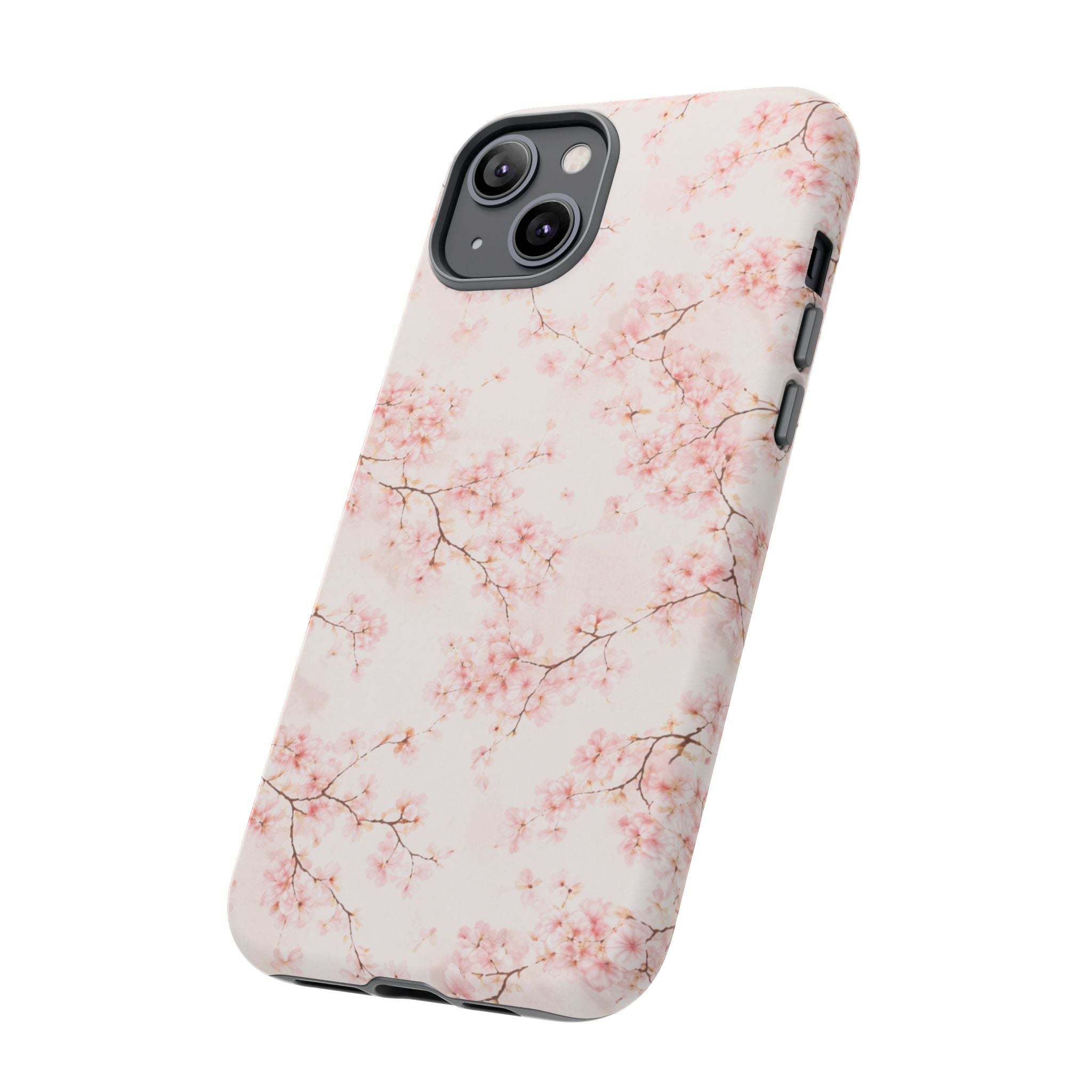 Pancake Dreams™ Cherry Blossom Tough Phone Case — Pink Floral Protective iPhone Cover