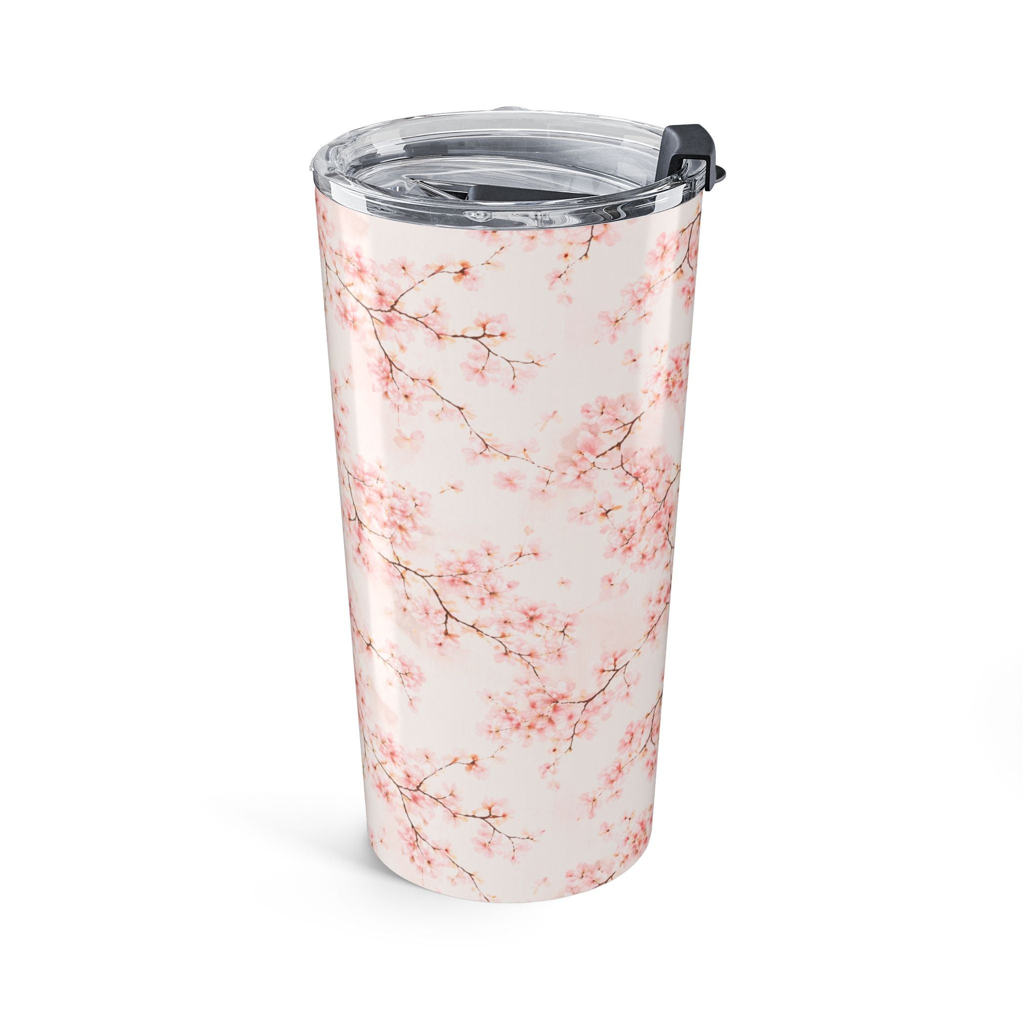 Pancake Dreams Cherry Blossom Tumbler — Floral Stainless Steel Travel Cup