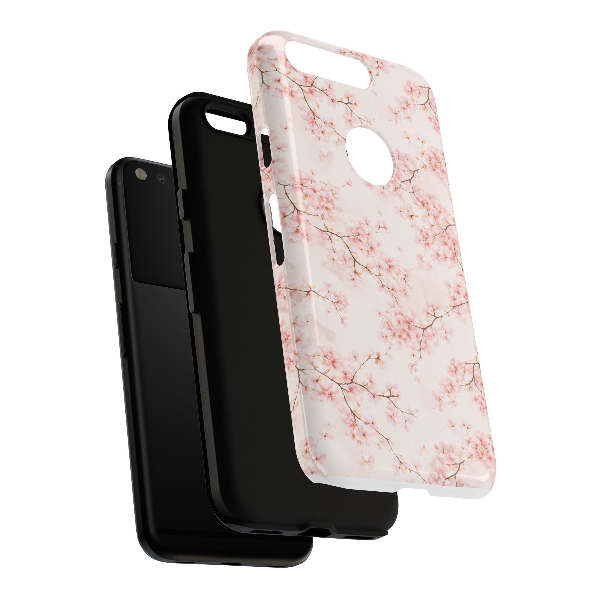 Pancake Dreams™ Cherry Blossom Tough Phone Case — Pink Floral Protective iPhone Cover