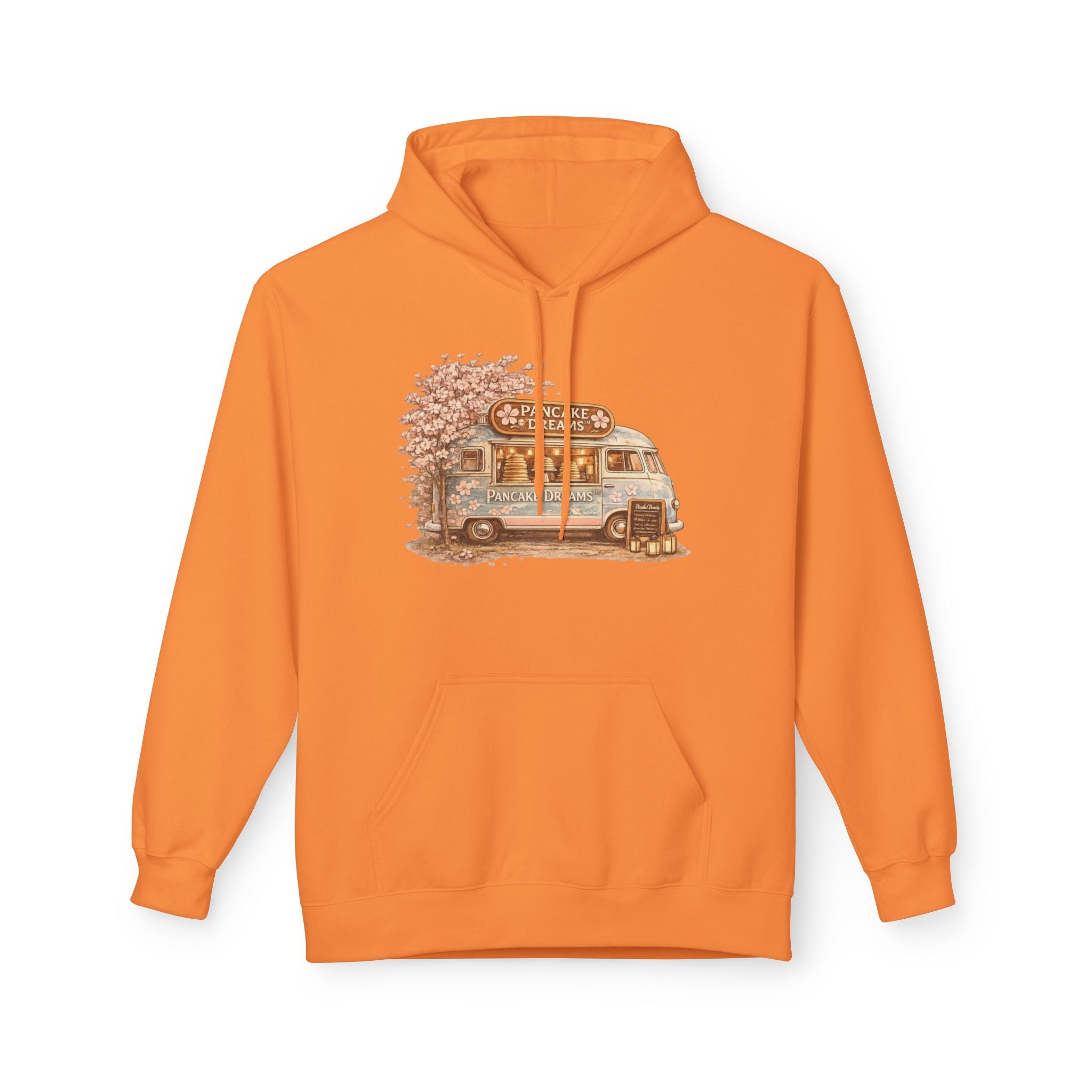 Pancake Dreams™ Vintage Camper Hoodie — Retro RV Travel Graphic Pullover