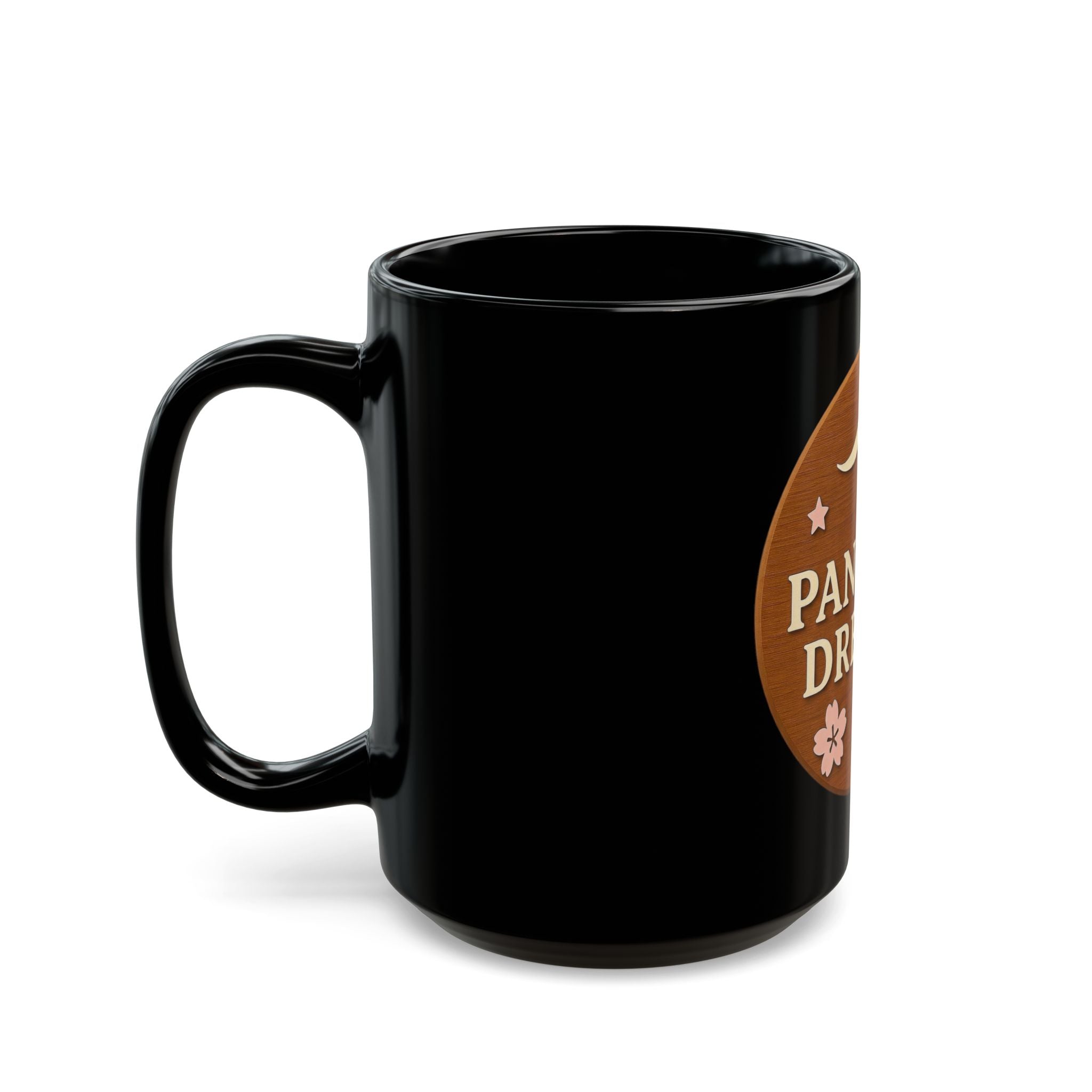 Pancake Dreams™ Black Coffee Mug (11oz, 15oz) — Cute Breakfast Ceramic Cup