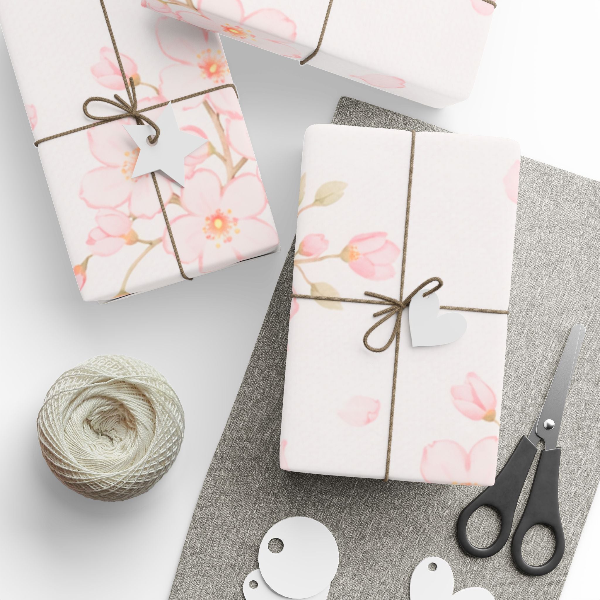 PanCake Dreams-Cherry Blossom Wrapping Paper Roll — Floral Gift Wrap for Spring, Weddings & Mother's Day
