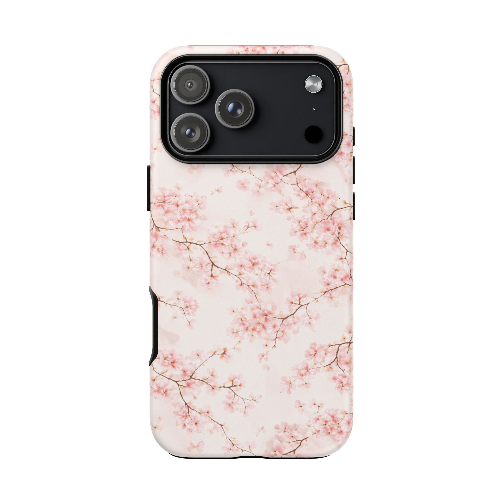 Pancake Dreams™ Cherry Blossom Tough Phone Case — Pink Floral Protective iPhone Cover