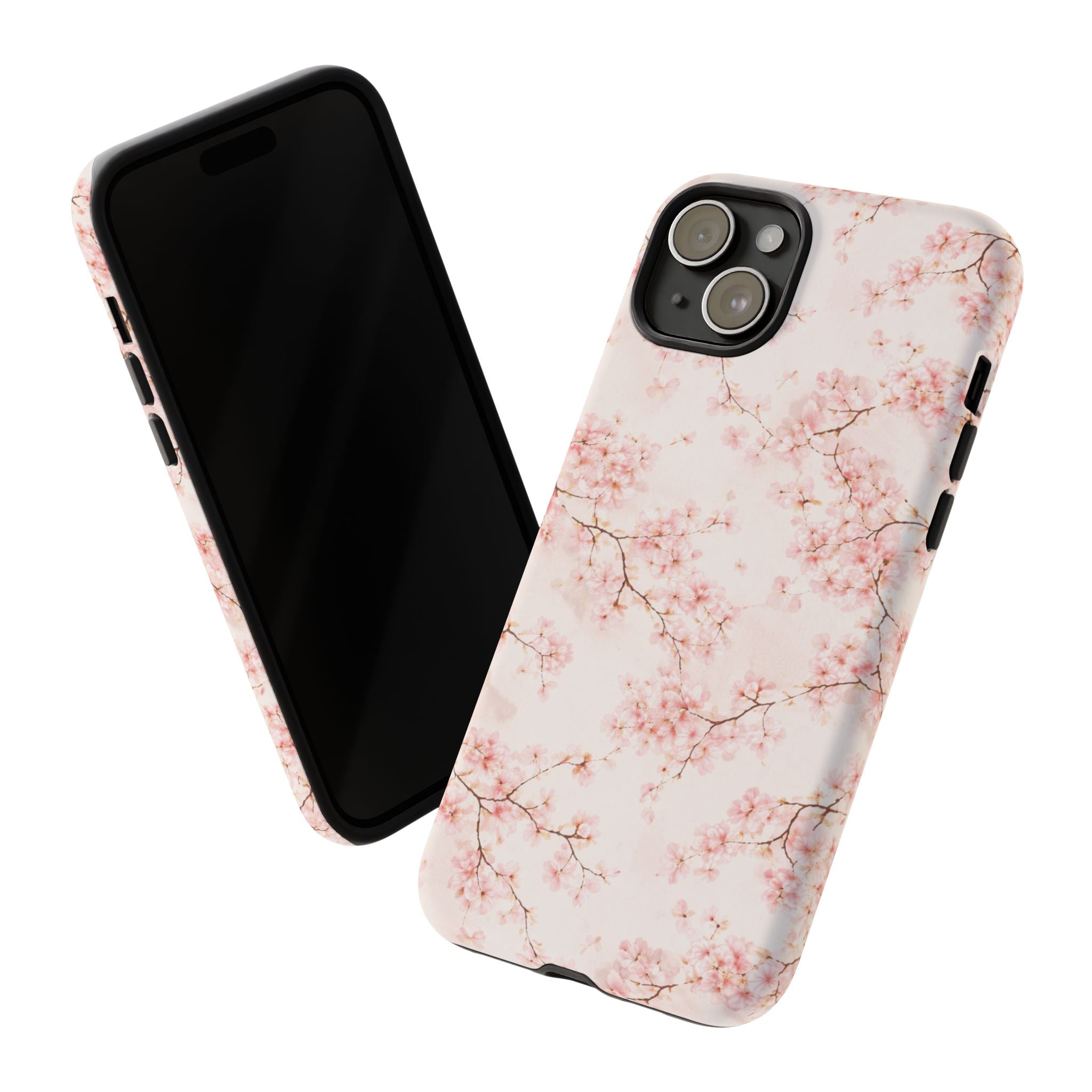 Pancake Dreams™ Cherry Blossom Tough Phone Case — Pink Floral Protective iPhone Cover