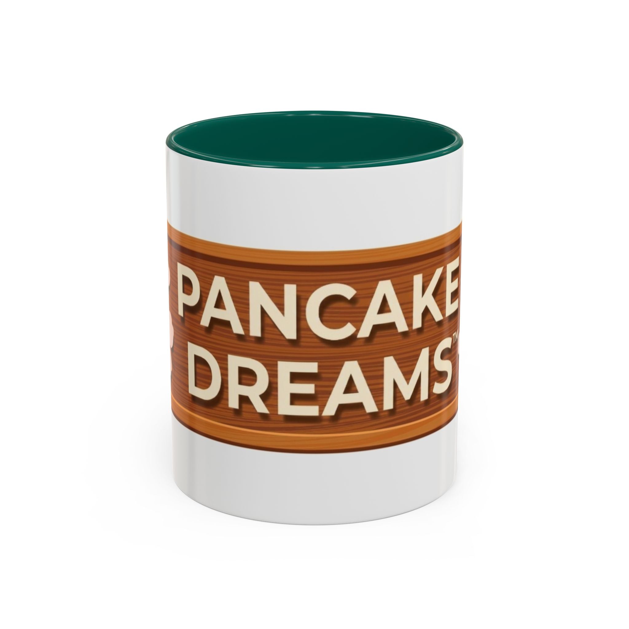 Pancake Dreams™ Ceramic Mug — Retro Wood Sign Design (11oz, 15oz)