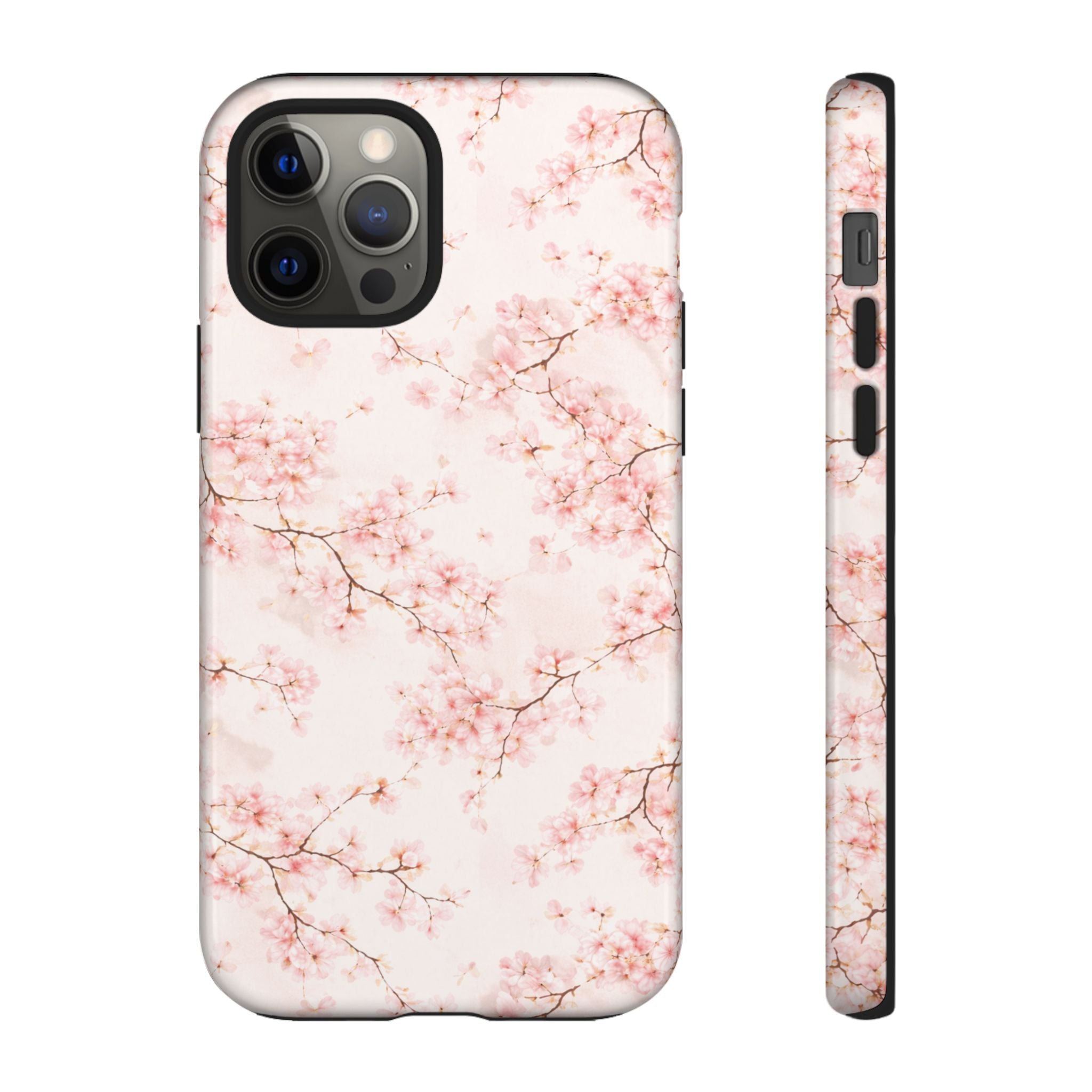 Pancake Dreams™ Cherry Blossom Tough Phone Case — Pink Floral Protective iPhone Cover