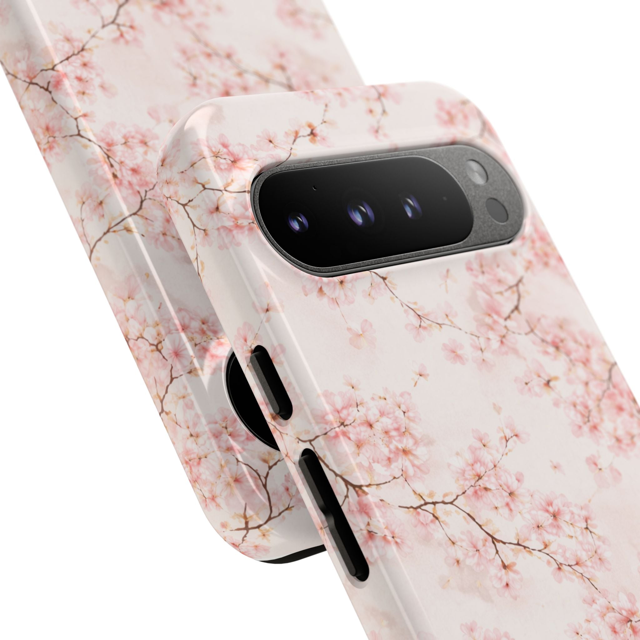 Pancake Dreams™ Cherry Blossom Tough Phone Case — Pink Floral Protective iPhone Cover
