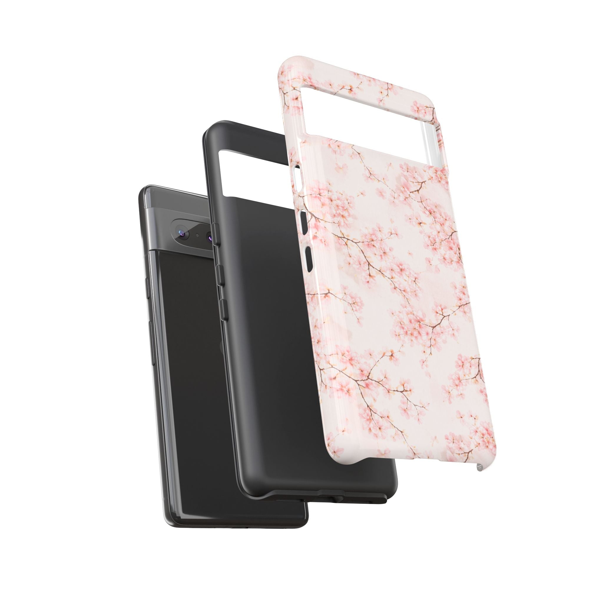 Pancake Dreams™ Cherry Blossom Tough Phone Case — Pink Floral Protective iPhone Cover