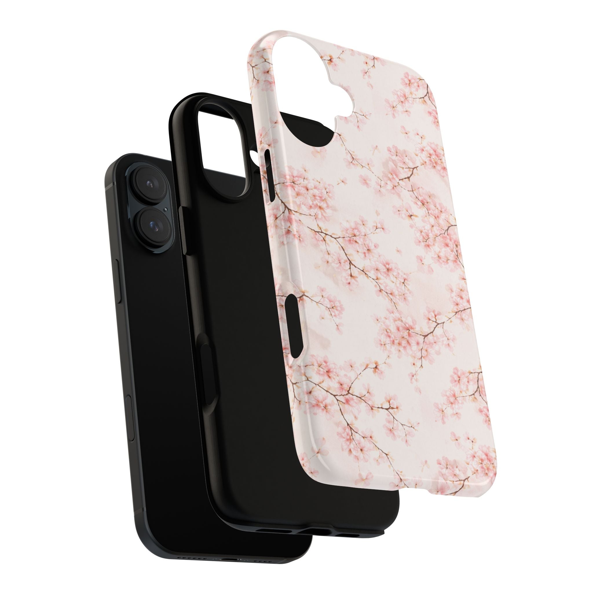 Pancake Dreams™ Cherry Blossom Tough Phone Case — Pink Floral Protective iPhone Cover