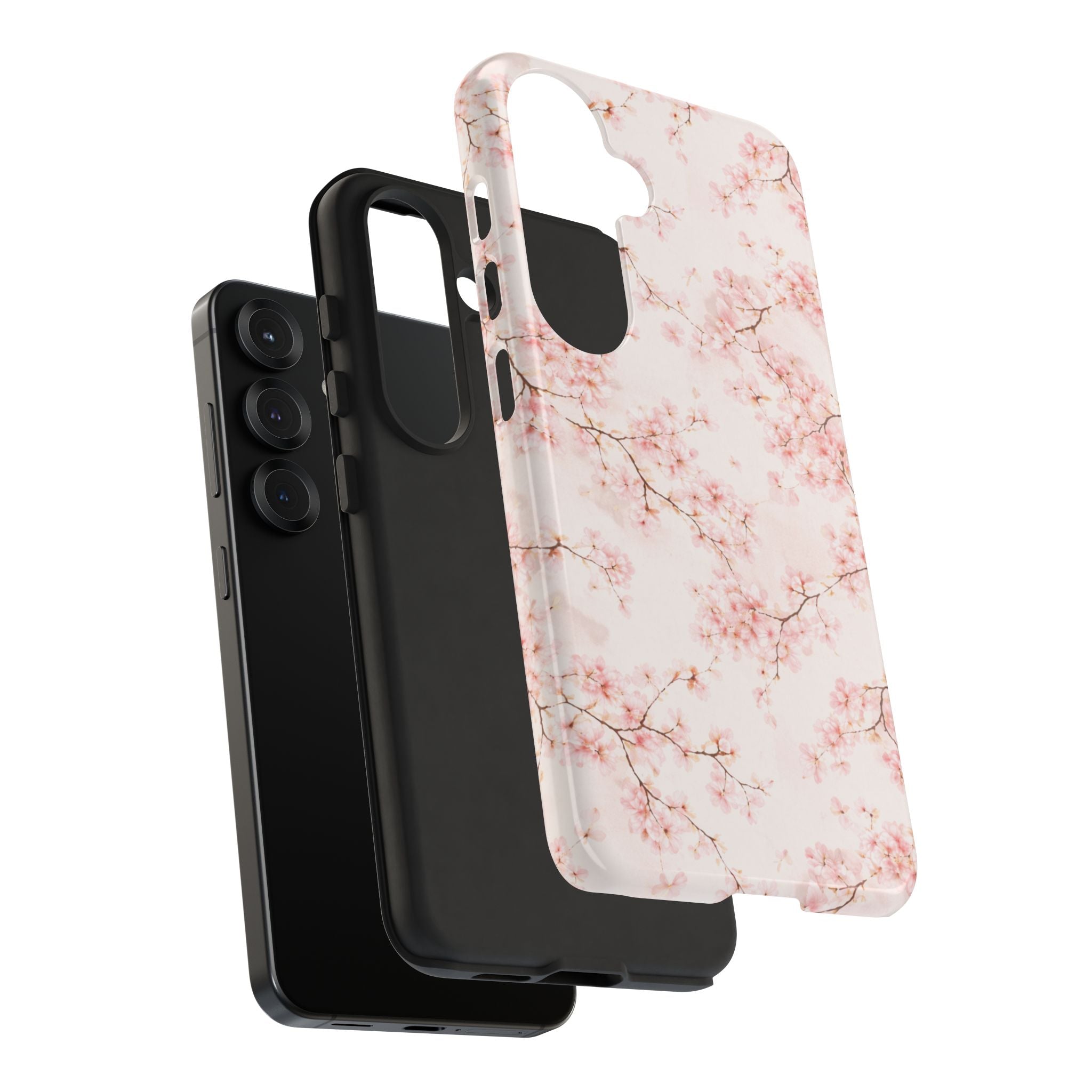 Pancake Dreams™ Cherry Blossom Tough Phone Case — Pink Floral Protective iPhone Cover