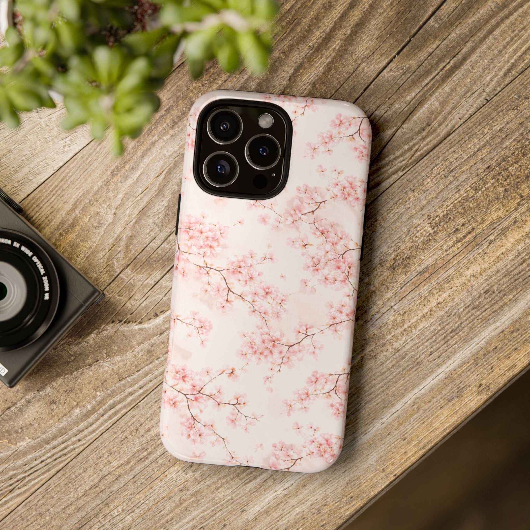 Pancake Dreams™ Cherry Blossom Tough Phone Case — Pink Floral Protective iPhone Cover