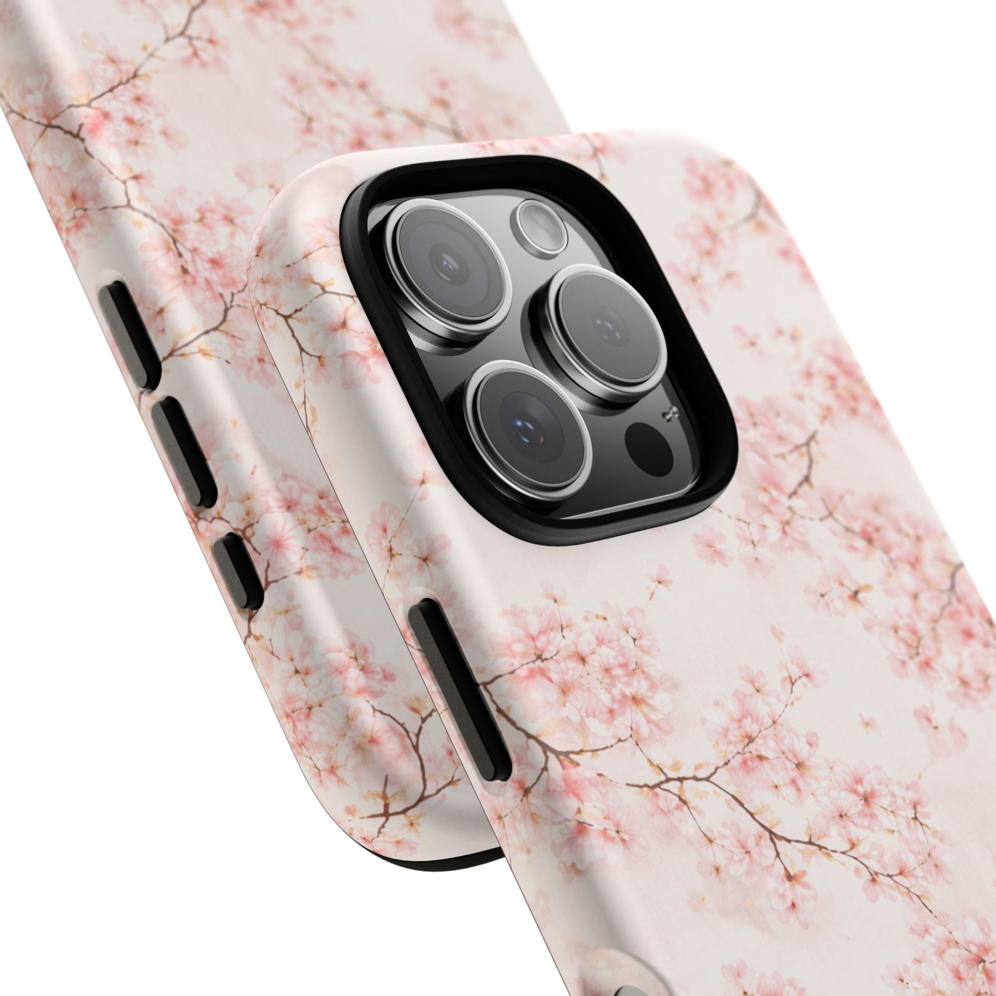 Pancake Dreams™ Cherry Blossom Tough Phone Case — Pink Floral Protective iPhone Cover