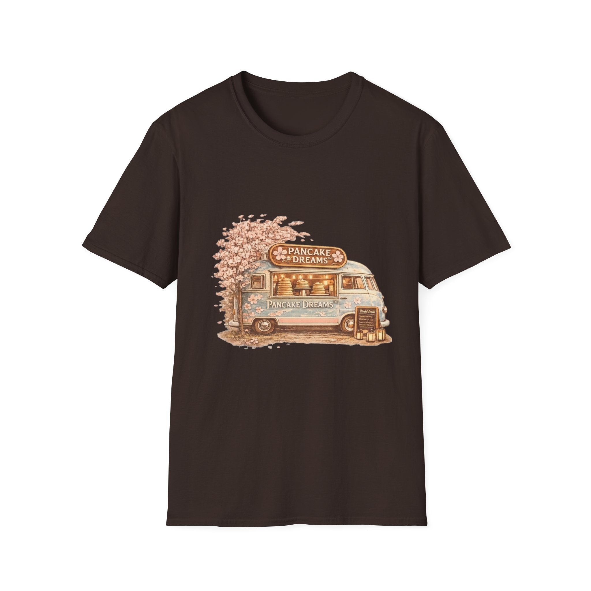 Pancake Dreams™ Vintage Pancake Truck T-Shirt — "Pancake Dreams" Retro Food Truck Tee