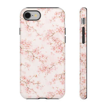 Pancake Dreams™ Cherry Blossom Tough Phone Case — Pink Floral Protective iPhone Cover