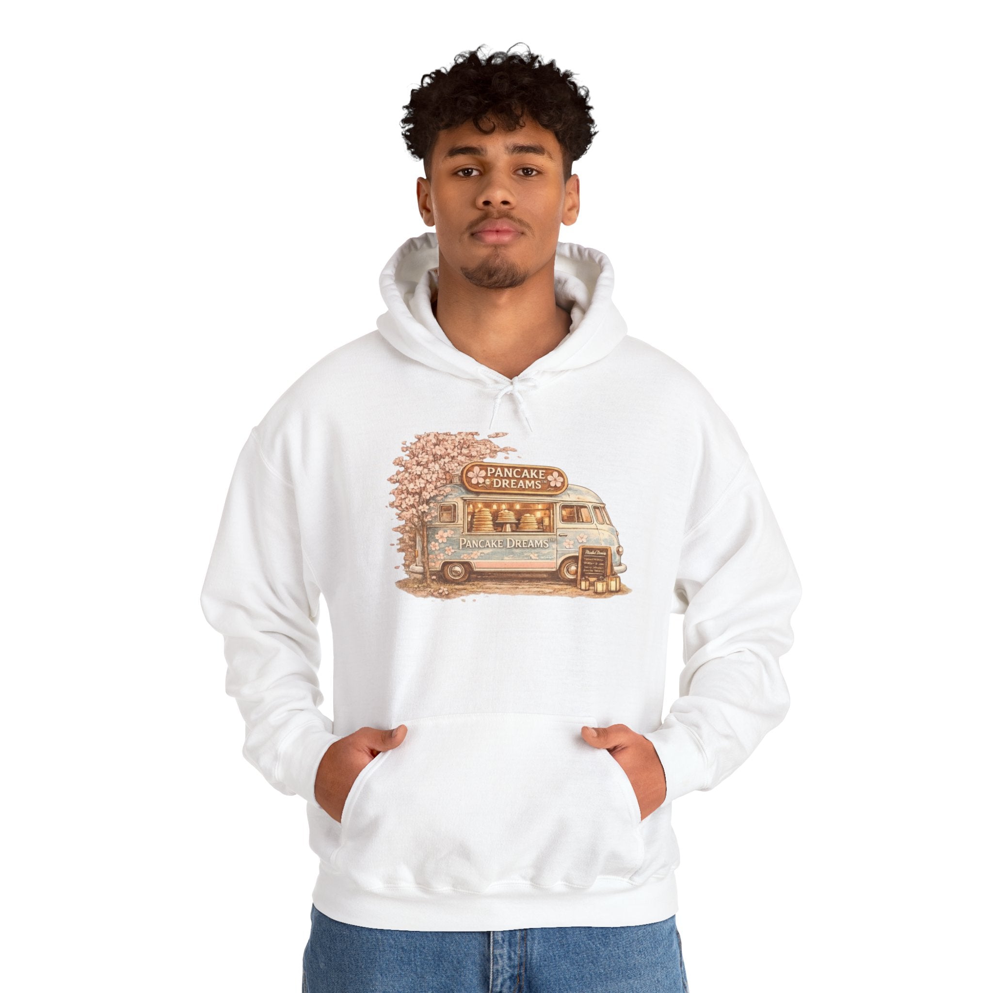 Pancake Dreams™ Coffee Truck Hoodie – Cozy Retro Coffee Camper Design