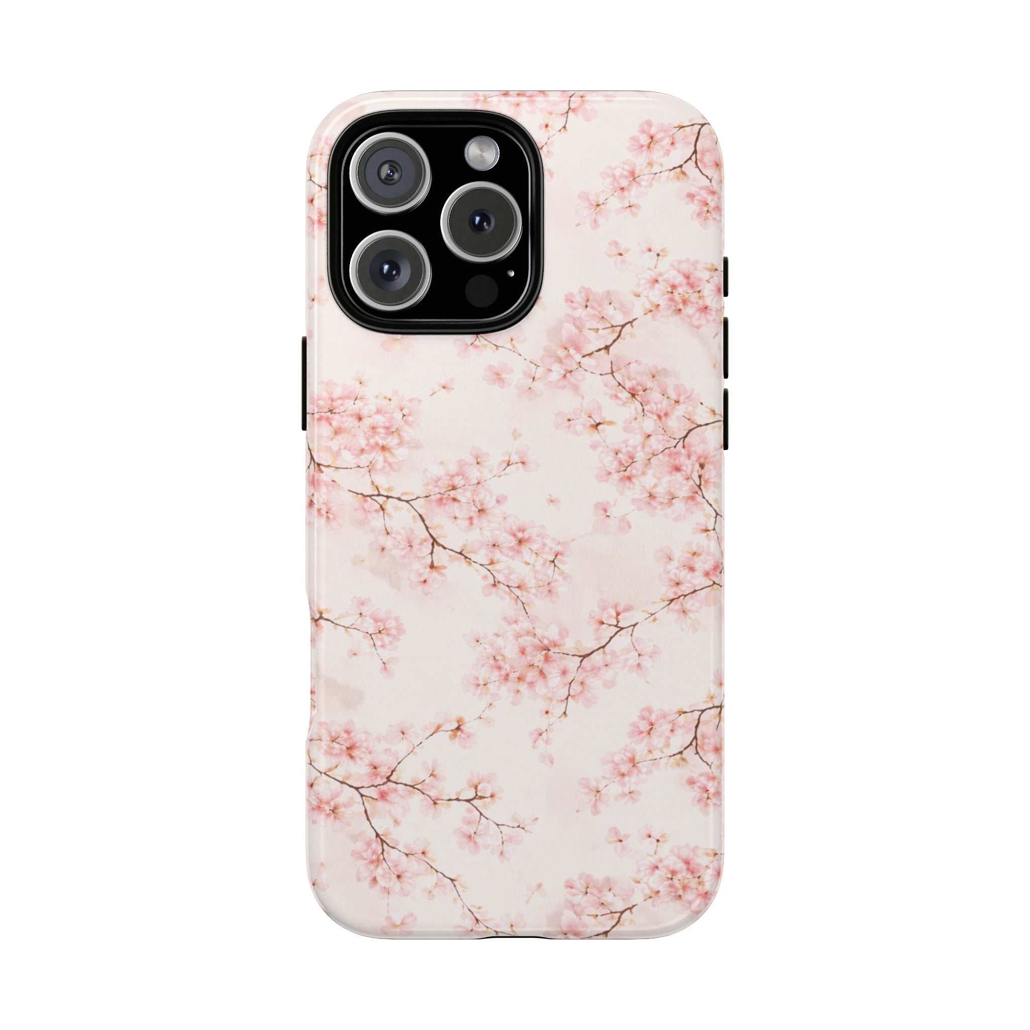 Pancake Dreams™ Cherry Blossom Tough Phone Case — Pink Floral Protective iPhone Cover