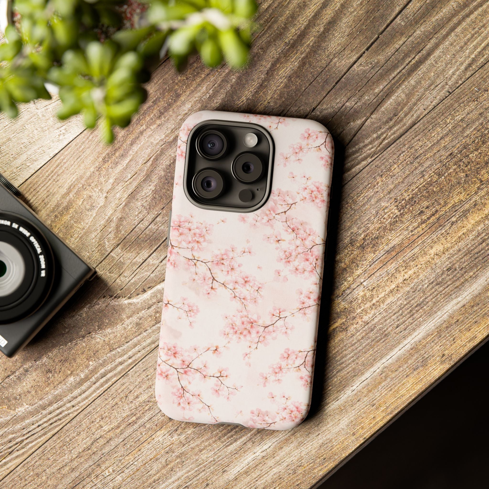 Pancake Dreams™ Cherry Blossom Tough Phone Case — Pink Floral Protective iPhone Cover
