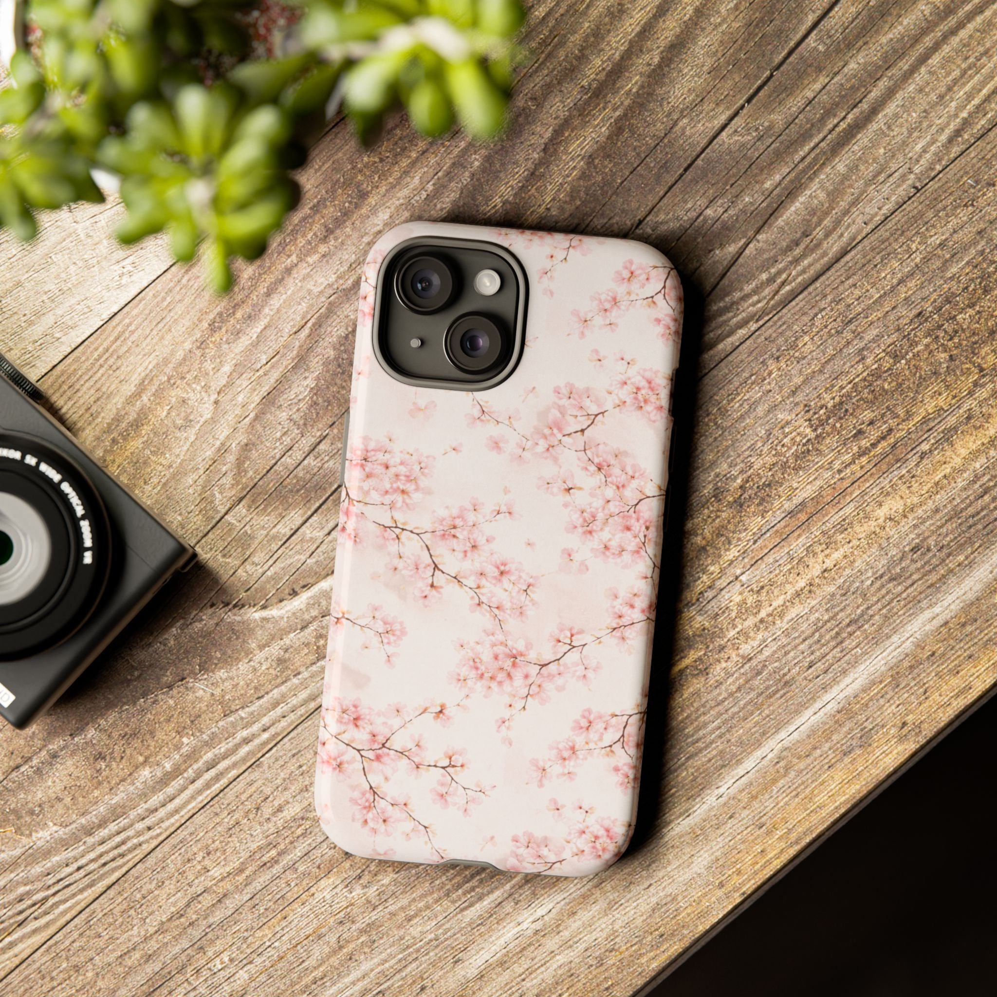 Pancake Dreams™ Cherry Blossom Tough Phone Case — Pink Floral Protective iPhone Cover