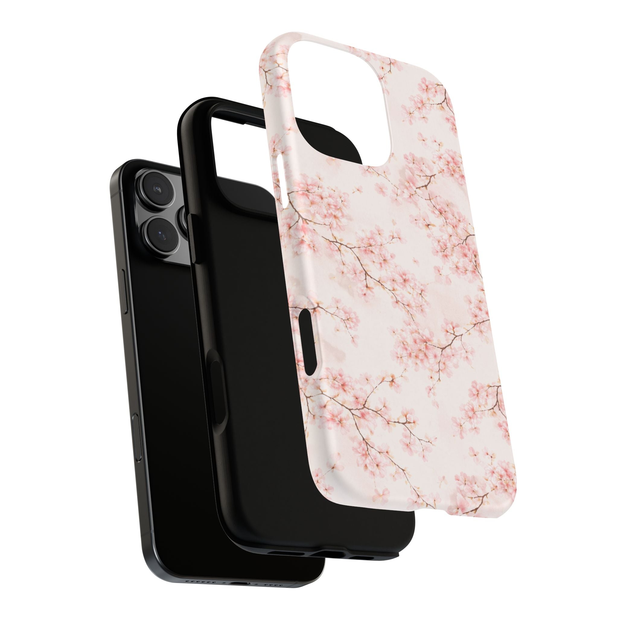 Pancake Dreams™ Cherry Blossom Tough Phone Case — Pink Floral Protective iPhone Cover