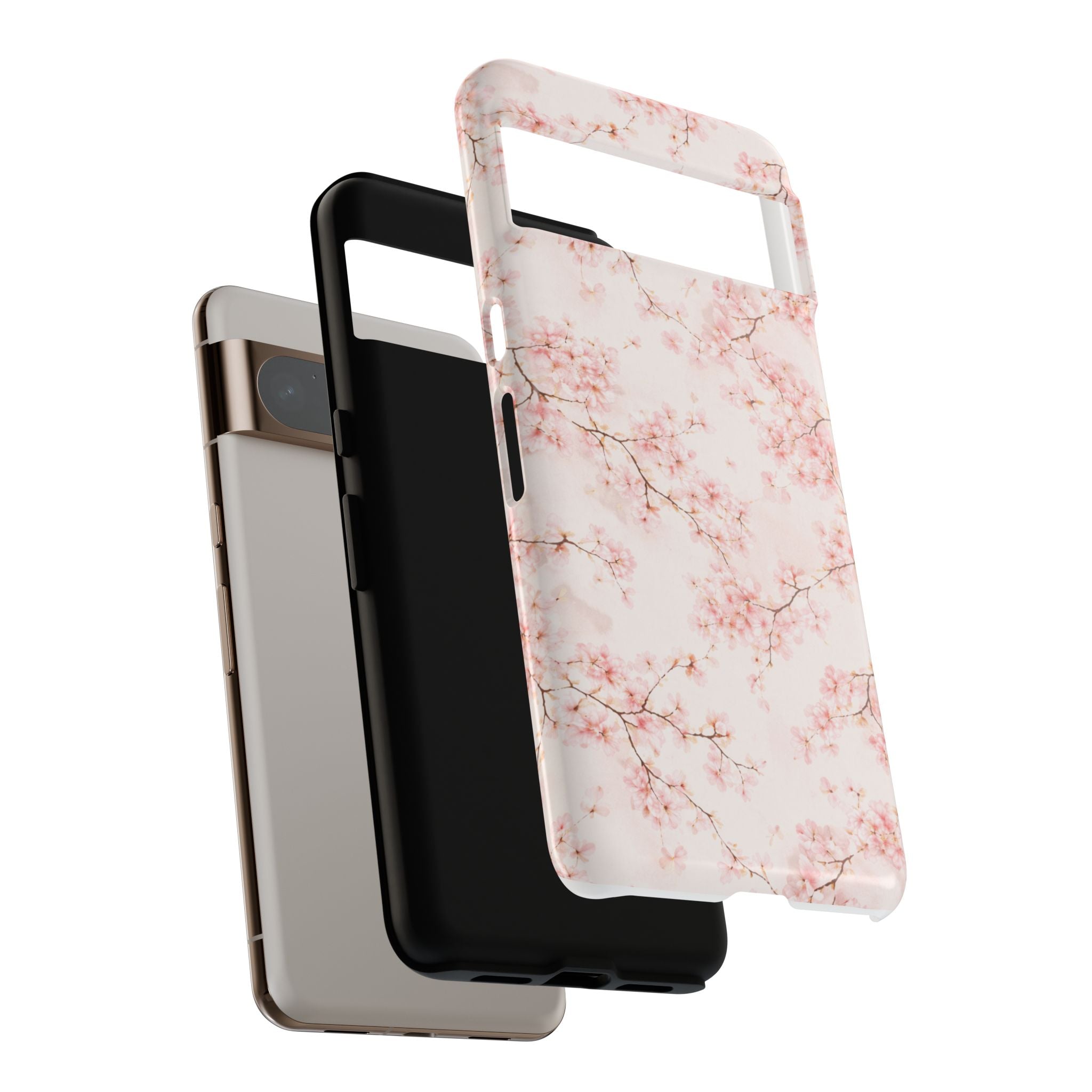 Pancake Dreams™ Cherry Blossom Tough Phone Case — Pink Floral Protective iPhone Cover