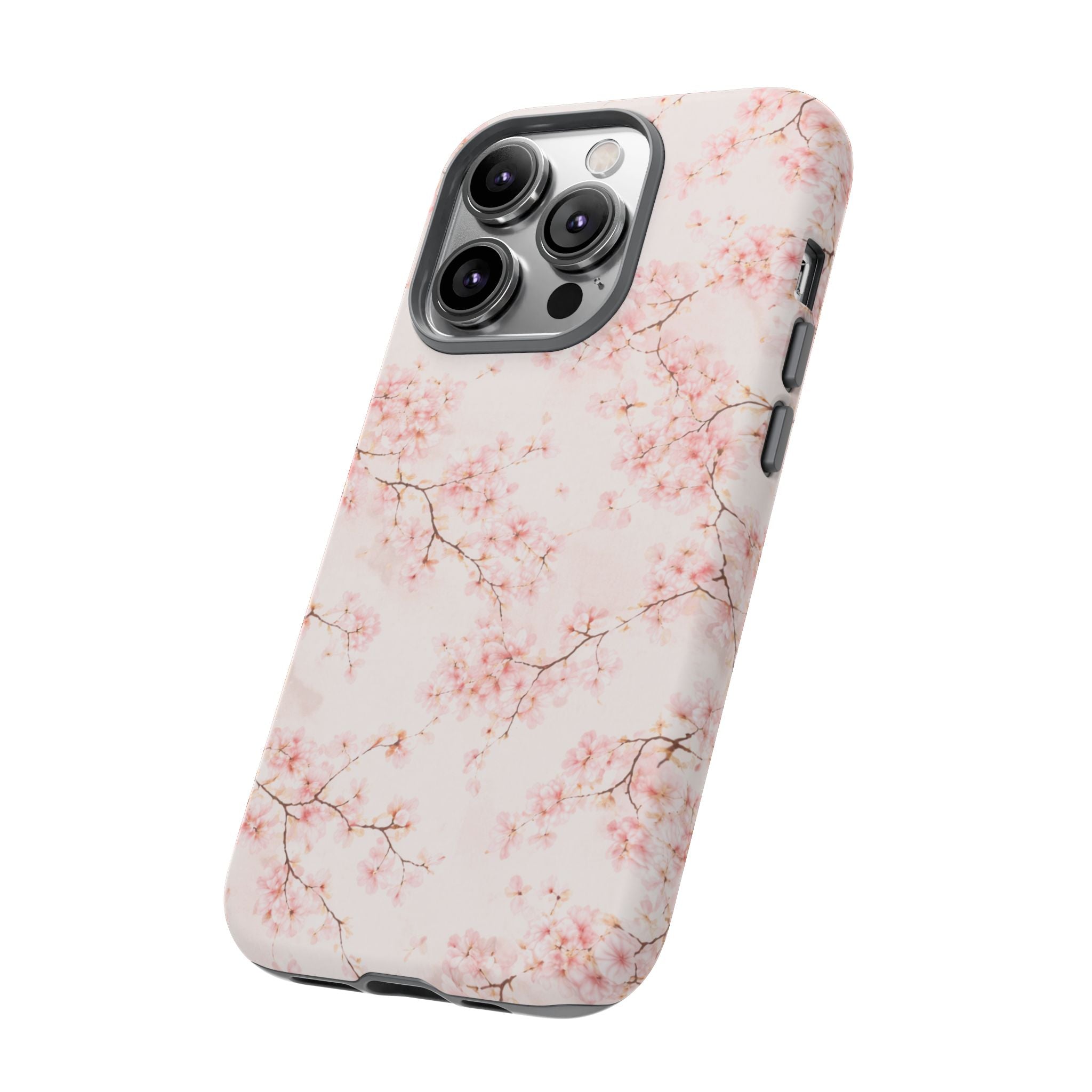 Pancake Dreams™ Cherry Blossom Tough Phone Case — Pink Floral Protective iPhone Cover