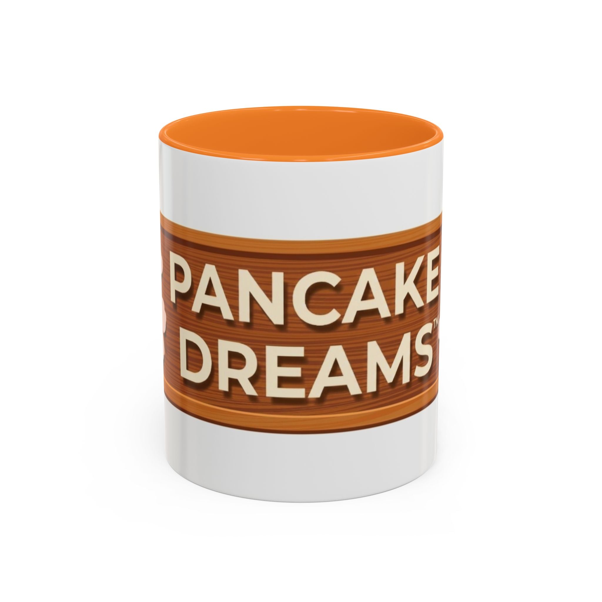 Pancake Dreams™ Ceramic Mug — Retro Wood Sign Design (11oz, 15oz)