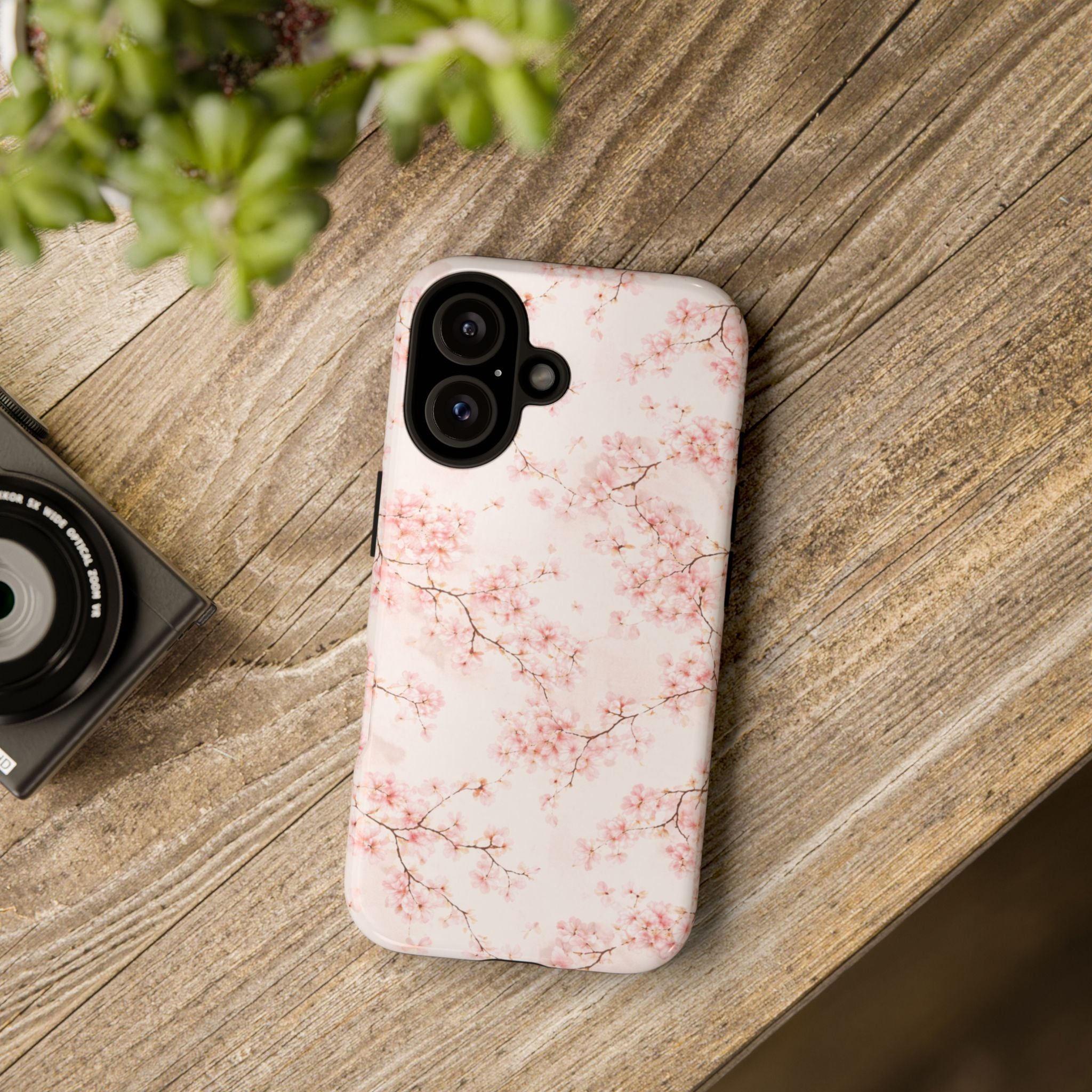 Pancake Dreams™ Cherry Blossom Tough Phone Case — Pink Floral Protective iPhone Cover