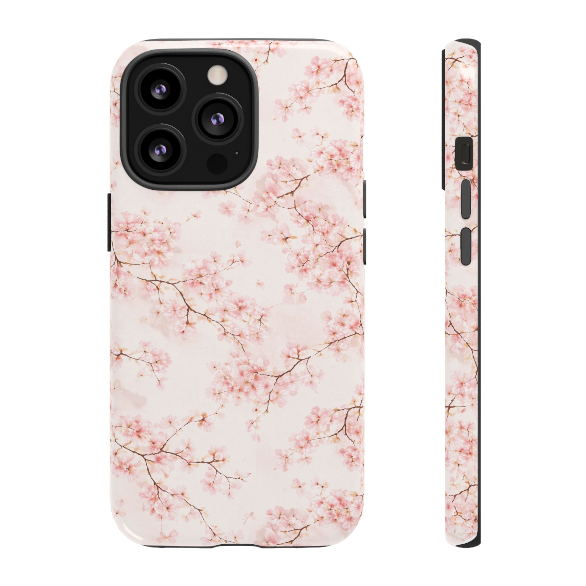 Pancake Dreams™ Cherry Blossom Tough Phone Case — Pink Floral Protective iPhone Cover