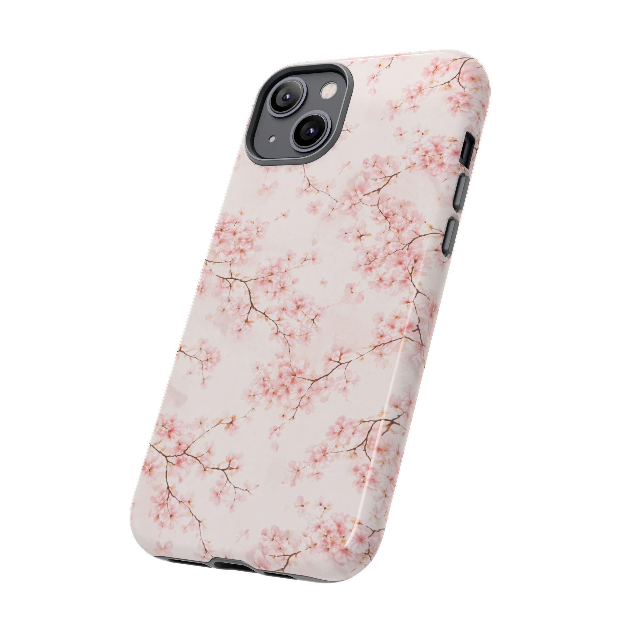 Pancake Dreams™ Cherry Blossom Tough Phone Case — Pink Floral Protective iPhone Cover