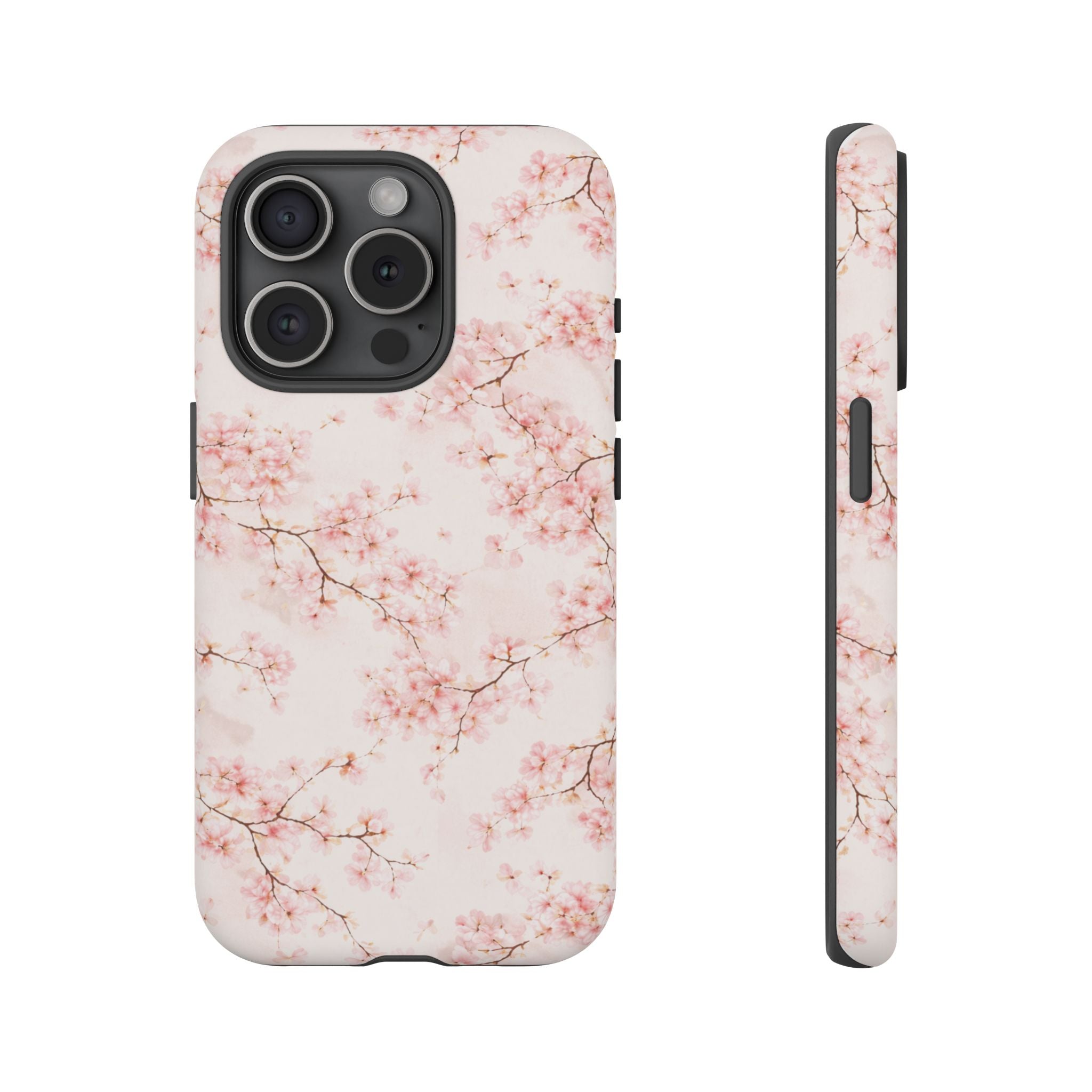 Pancake Dreams™ Cherry Blossom Tough Phone Case — Pink Floral Protective iPhone Cover