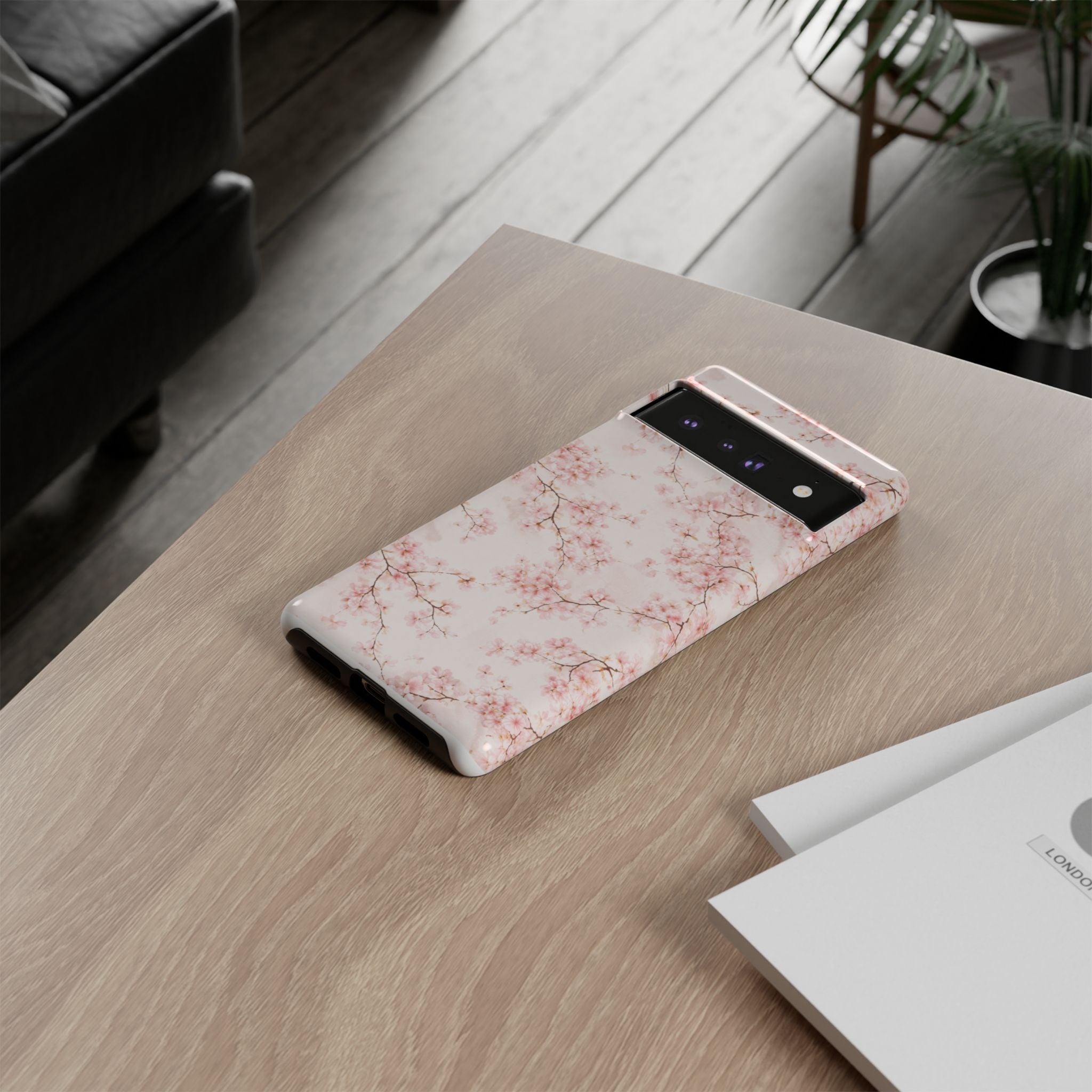 Pancake Dreams™ Cherry Blossom Tough Phone Case — Pink Floral Protective iPhone Cover
