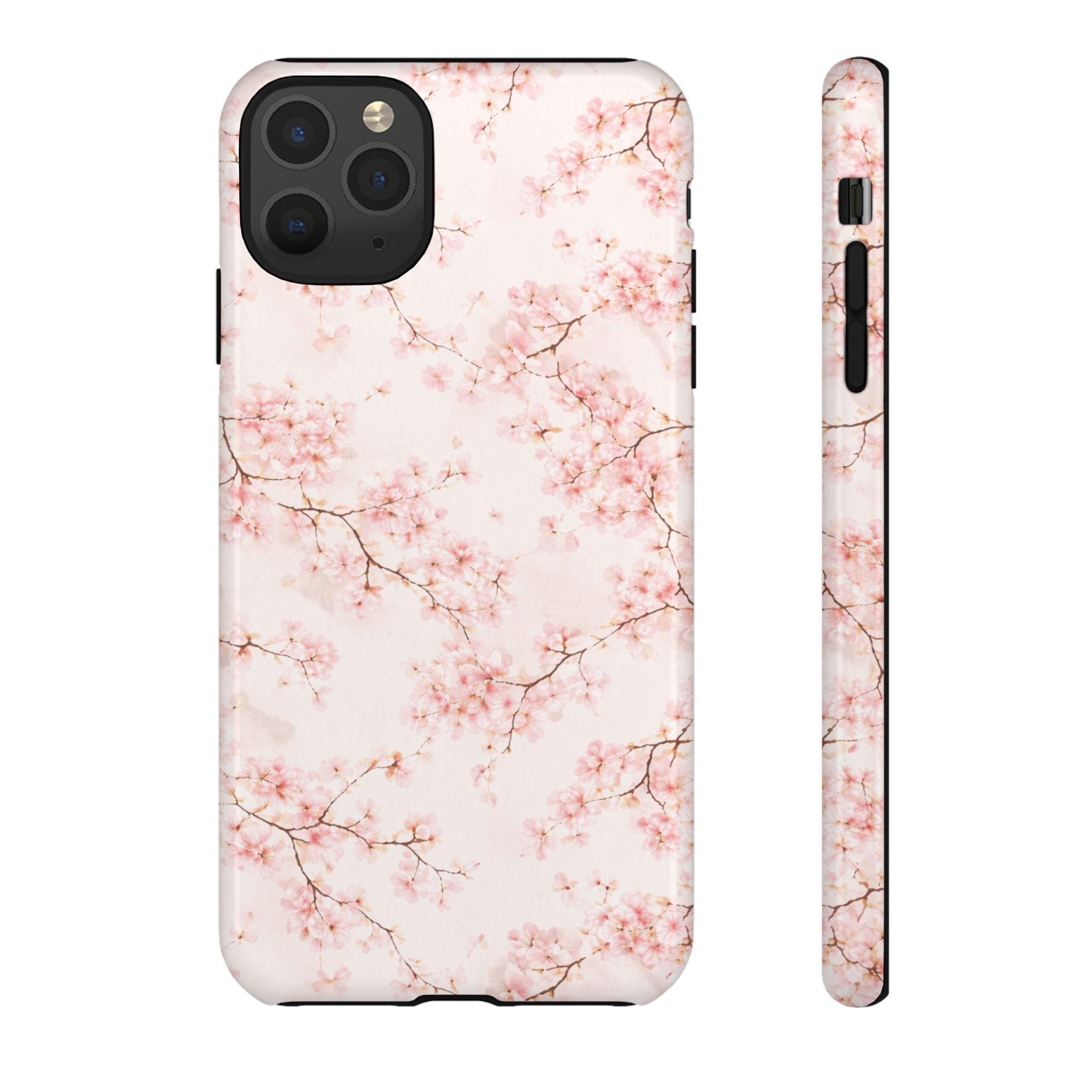 Pancake Dreams™ Cherry Blossom Tough Phone Case — Pink Floral Protective iPhone Cover