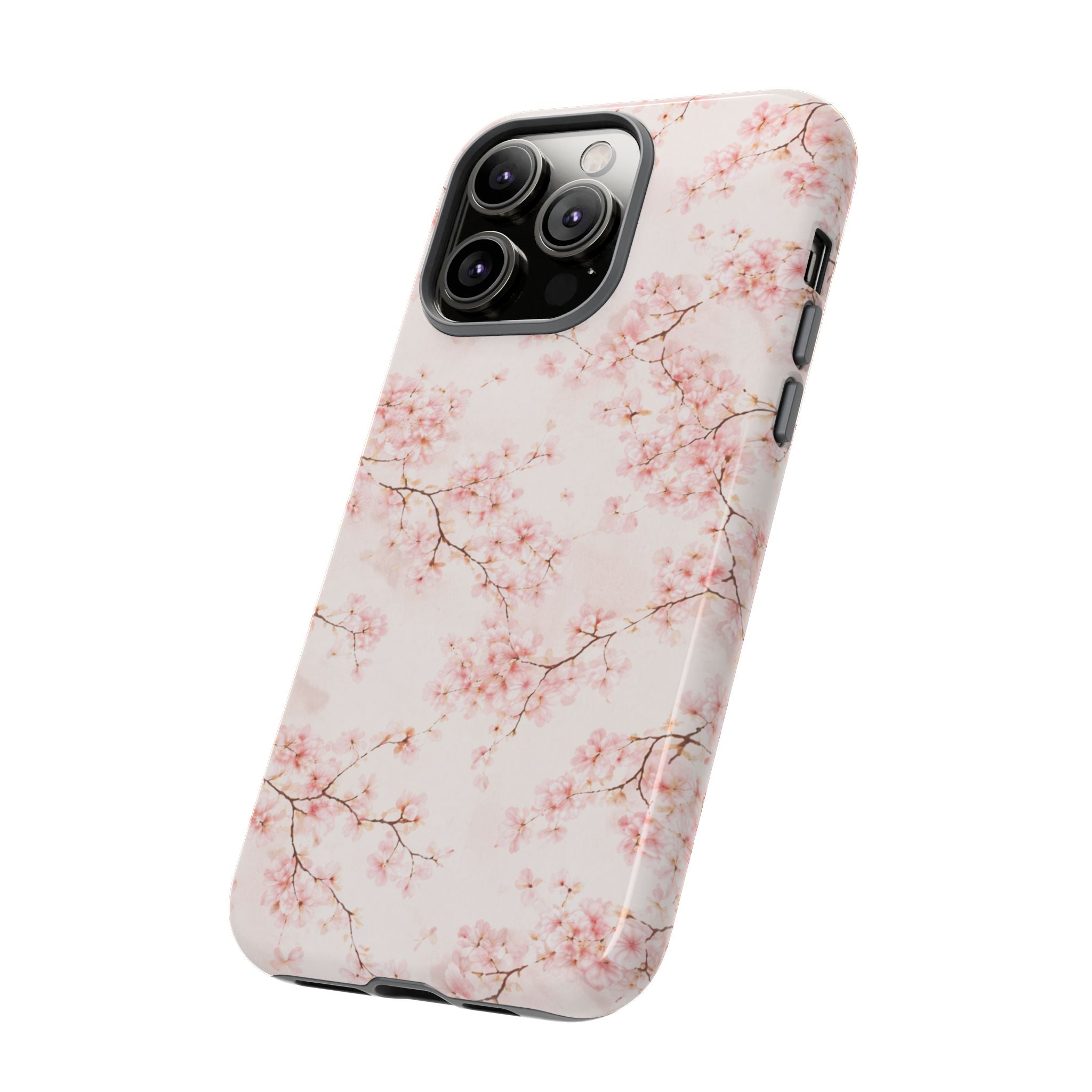 Pancake Dreams™ Cherry Blossom Tough Phone Case — Pink Floral Protective iPhone Cover