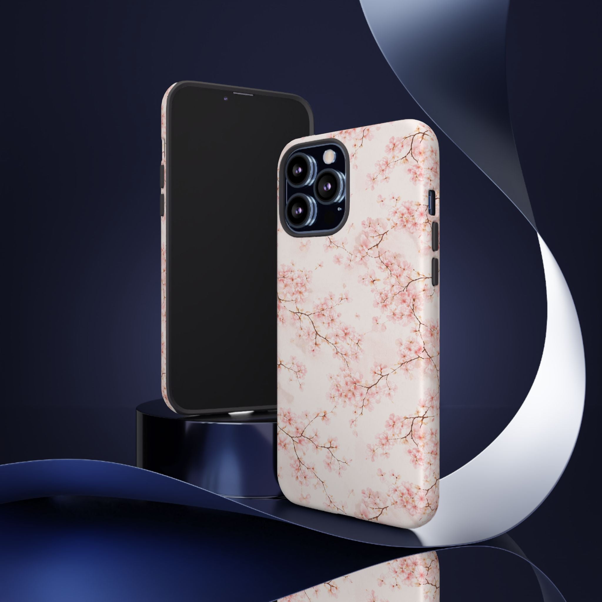 Pancake Dreams™ Cherry Blossom Tough Phone Case — Pink Floral Protective iPhone Cover