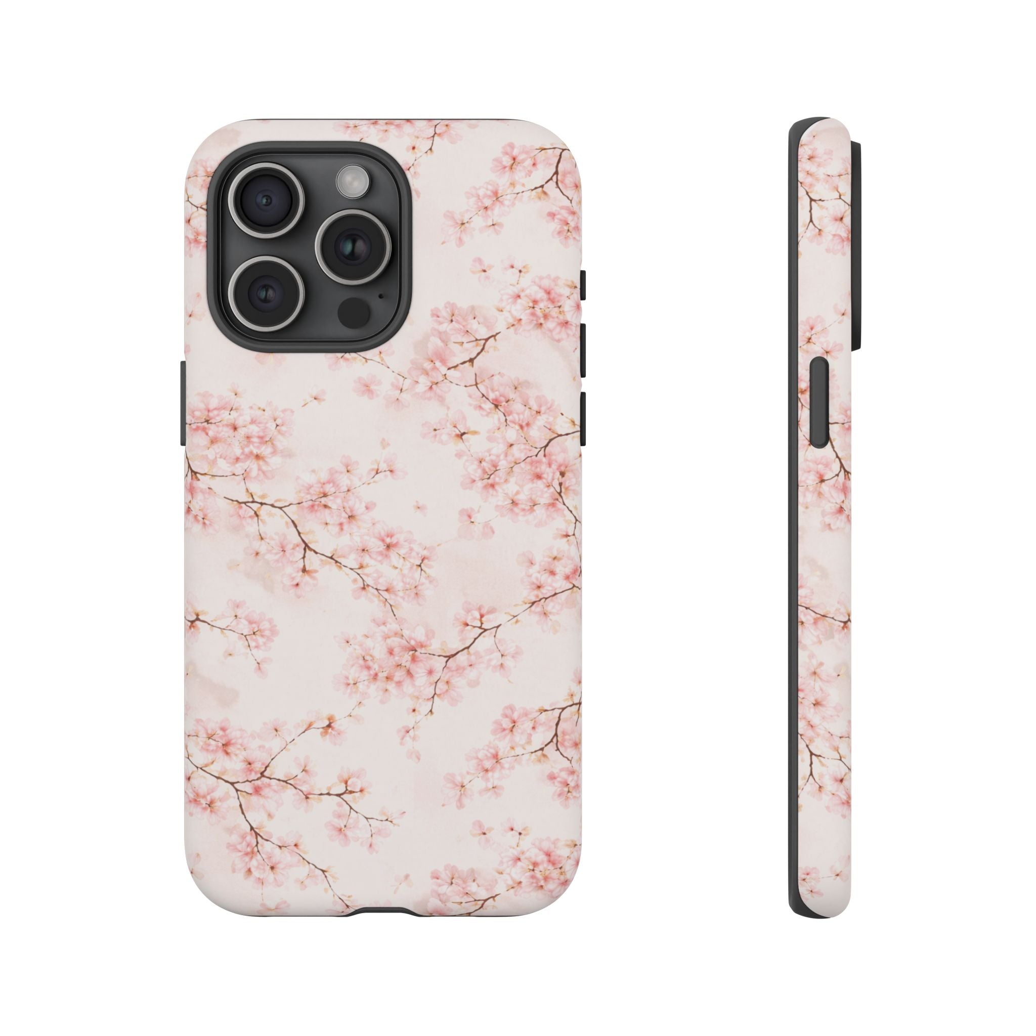 Pancake Dreams™ Cherry Blossom Tough Phone Case — Pink Floral Protective iPhone Cover