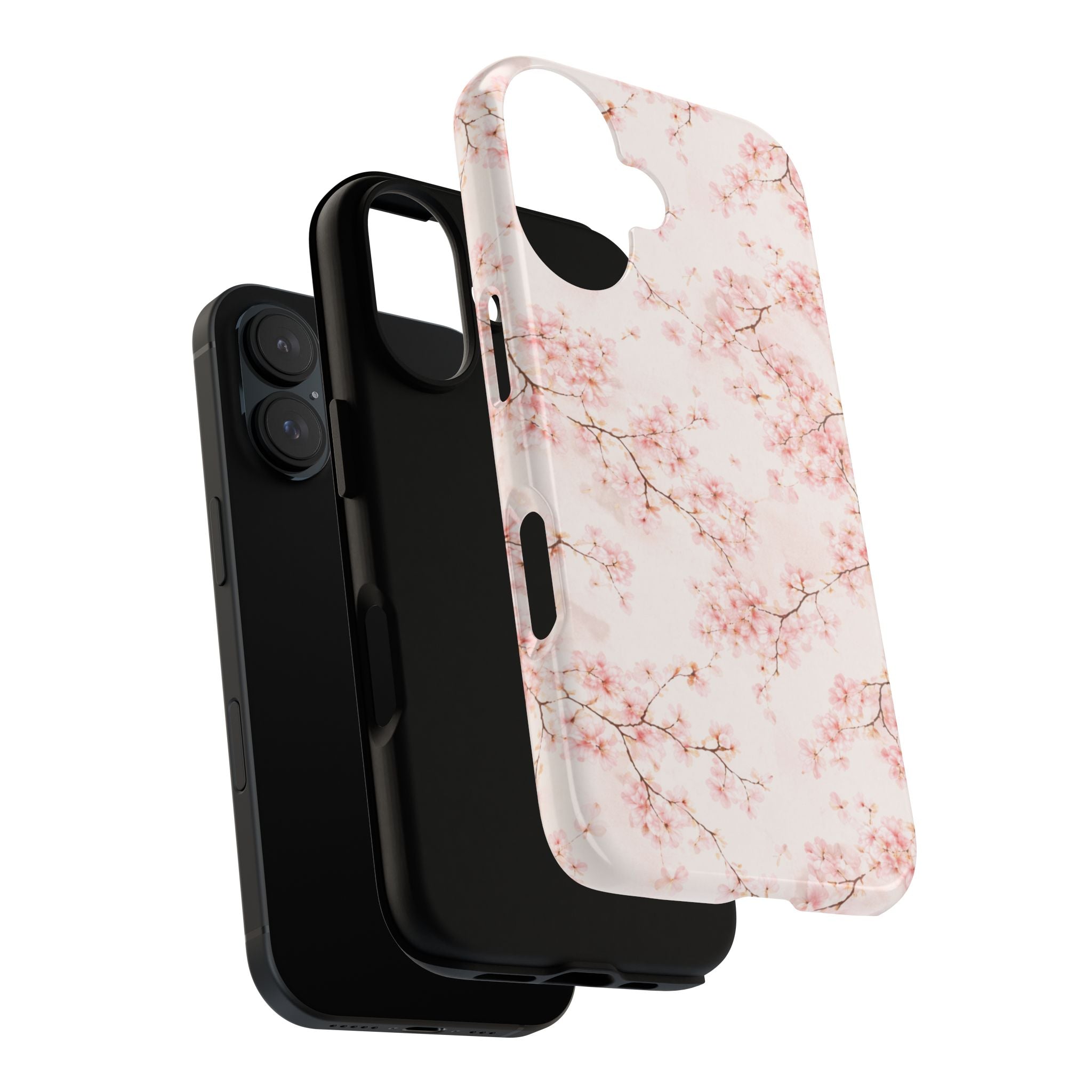 Pancake Dreams™ Cherry Blossom Tough Phone Case — Pink Floral Protective iPhone Cover