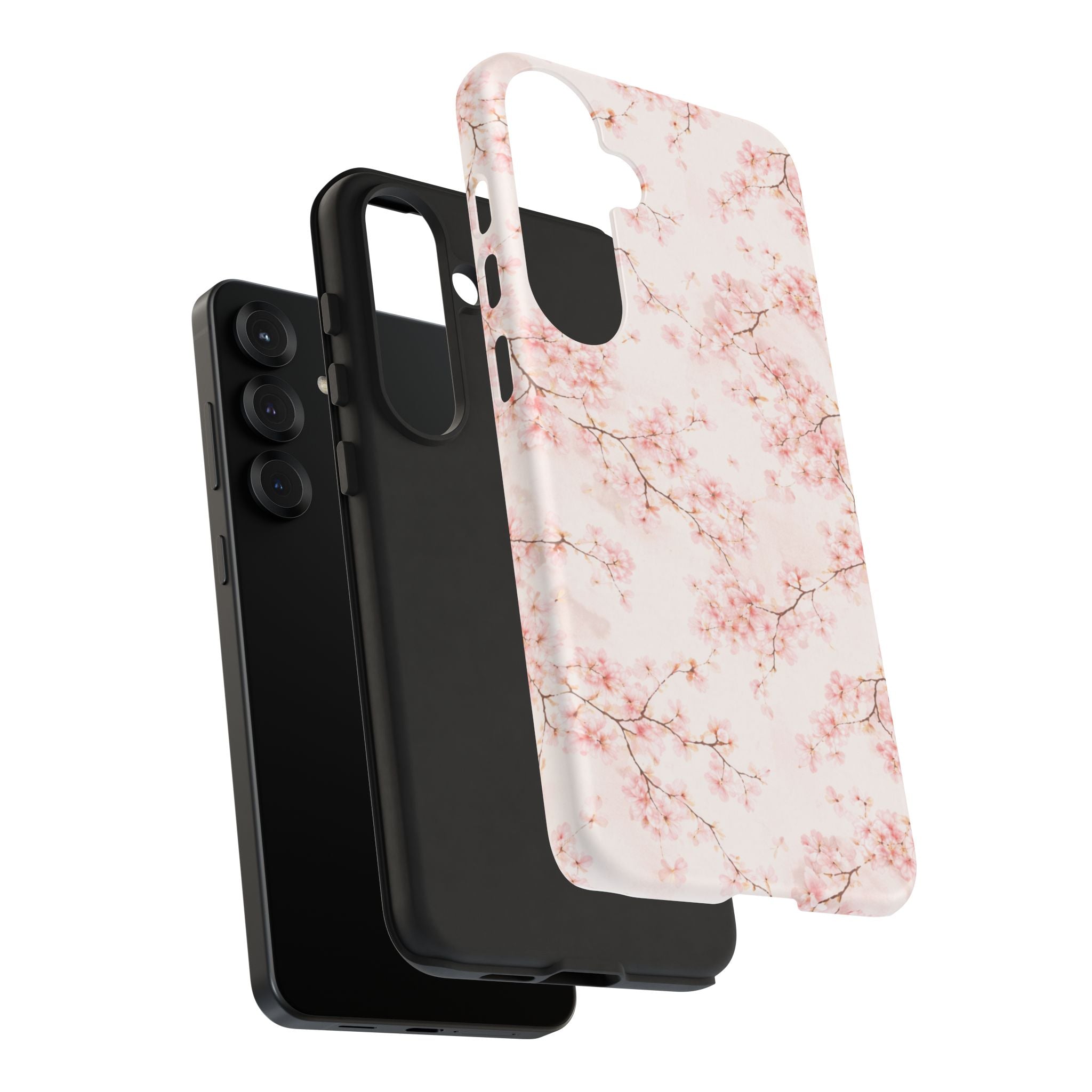 Pancake Dreams™ Cherry Blossom Tough Phone Case — Pink Floral Protective iPhone Cover