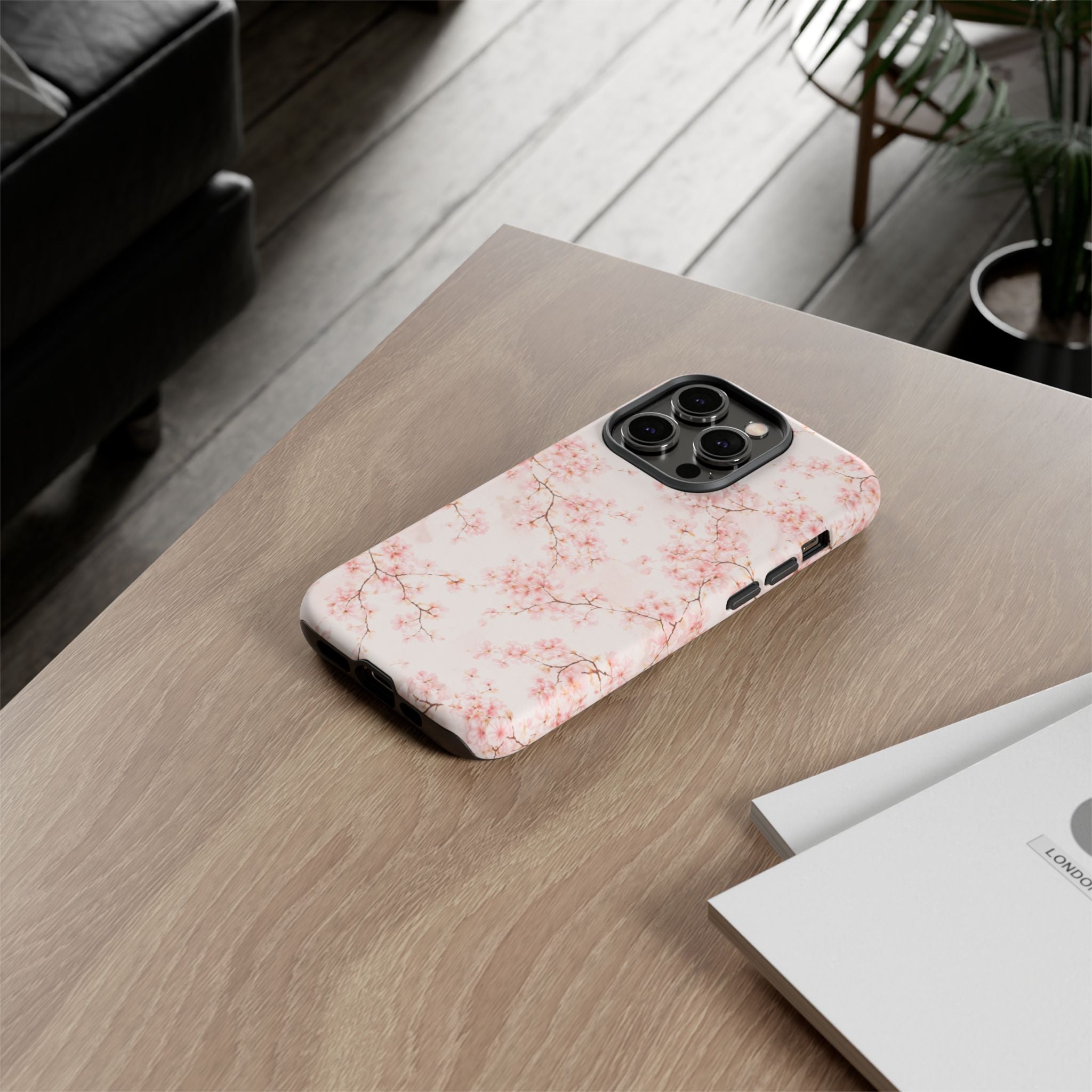 Pancake Dreams™ Cherry Blossom Tough Phone Case — Pink Floral Protective iPhone Cover