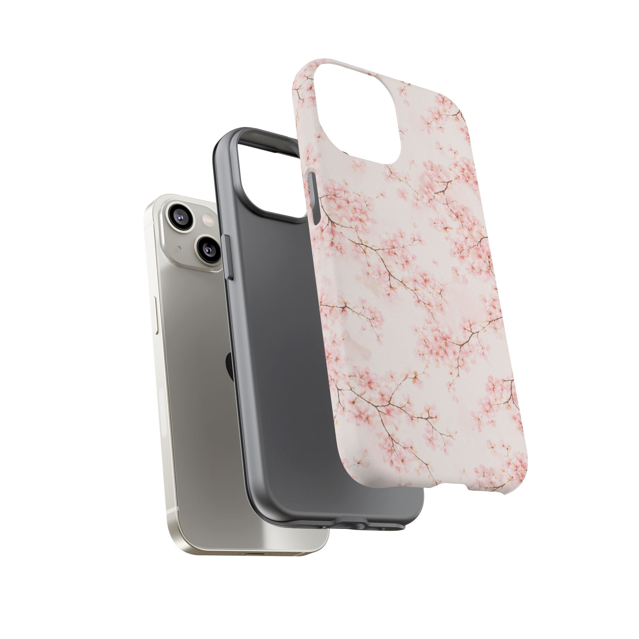 Pancake Dreams™ Cherry Blossom Tough Phone Case — Pink Floral Protective iPhone Cover