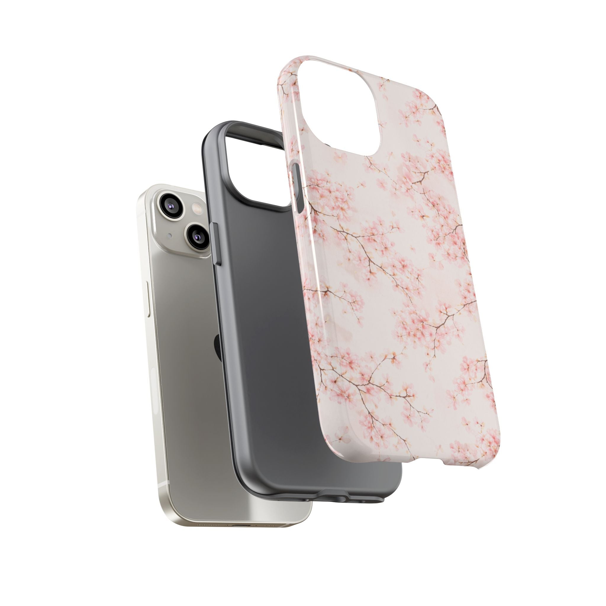 Pancake Dreams™ Cherry Blossom Tough Phone Case — Pink Floral Protective iPhone Cover