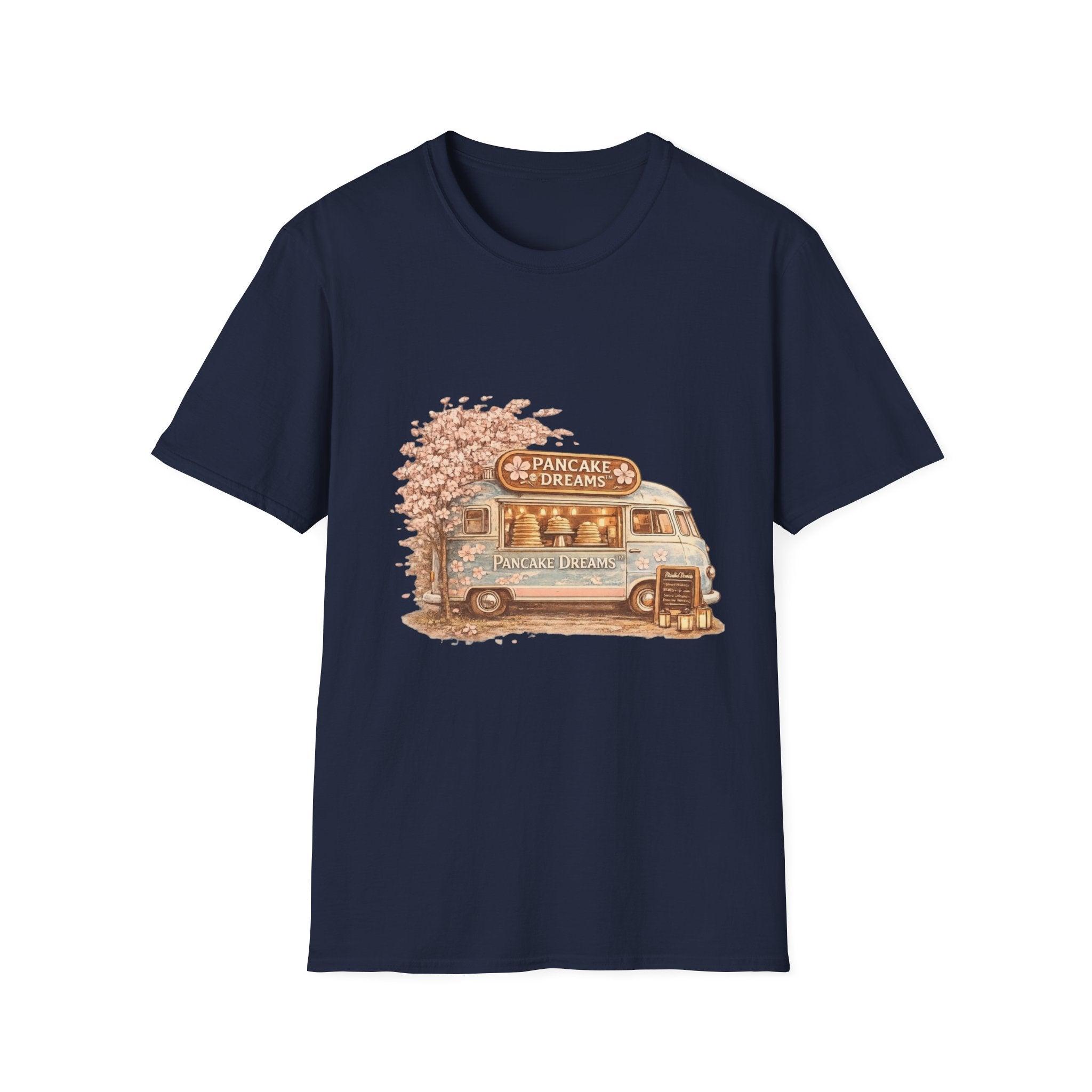 Pancake Dreams™ Vintage Pancake Truck T-Shirt — "Pancake Dreams" Retro Food Truck Tee